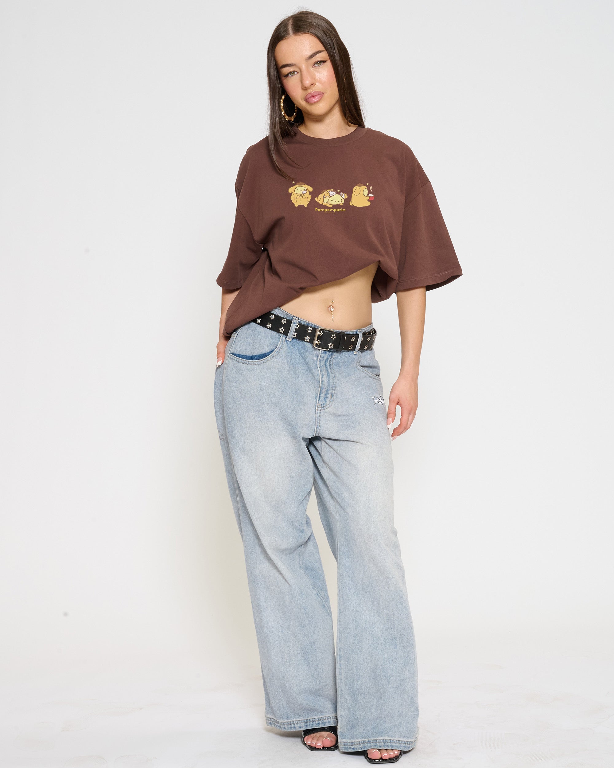 Pompompurin Nap Oversized Tee Official Hello Kitty and Friends collab Threadheads