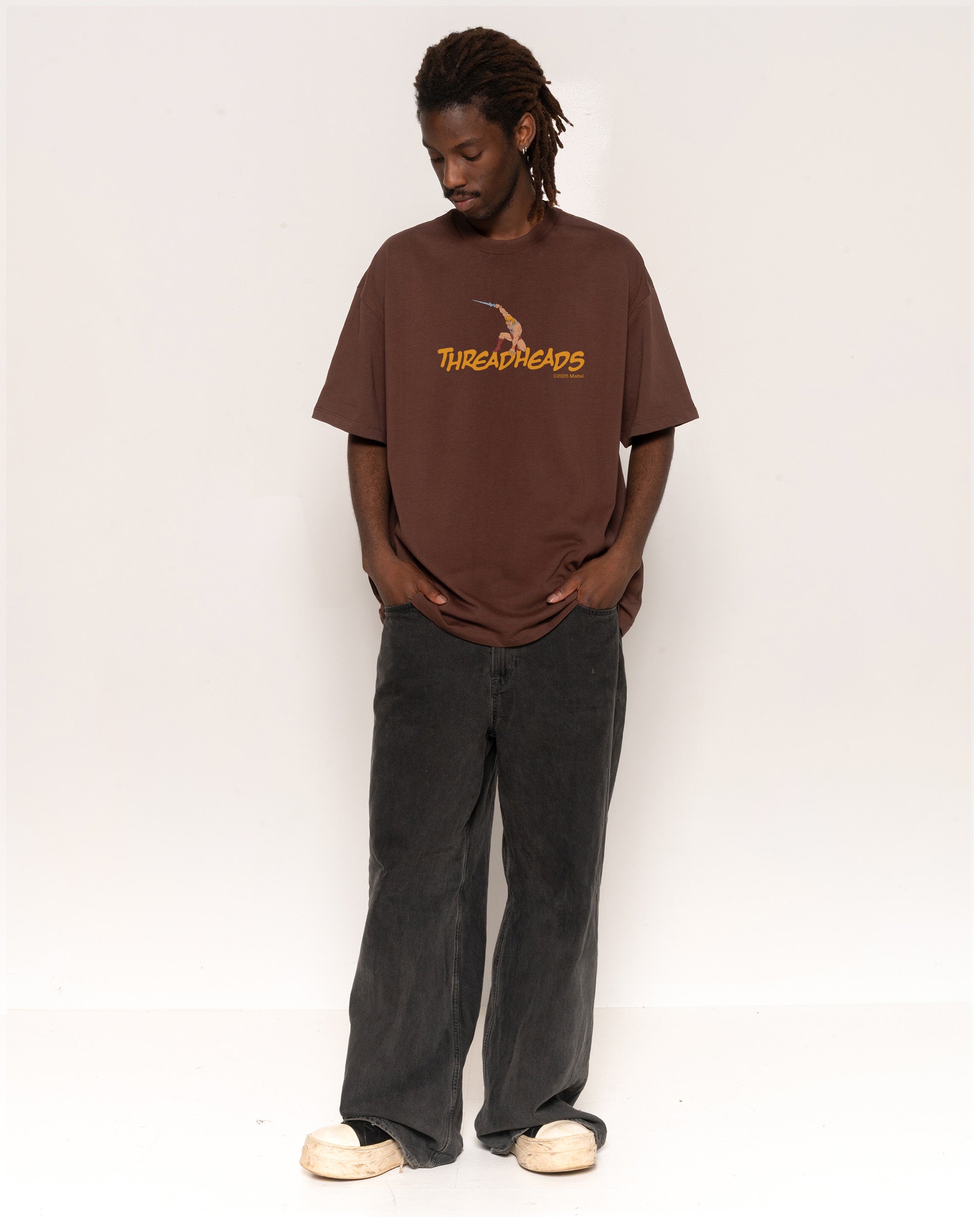 He-Man Threadheads Brown Oversized Tee