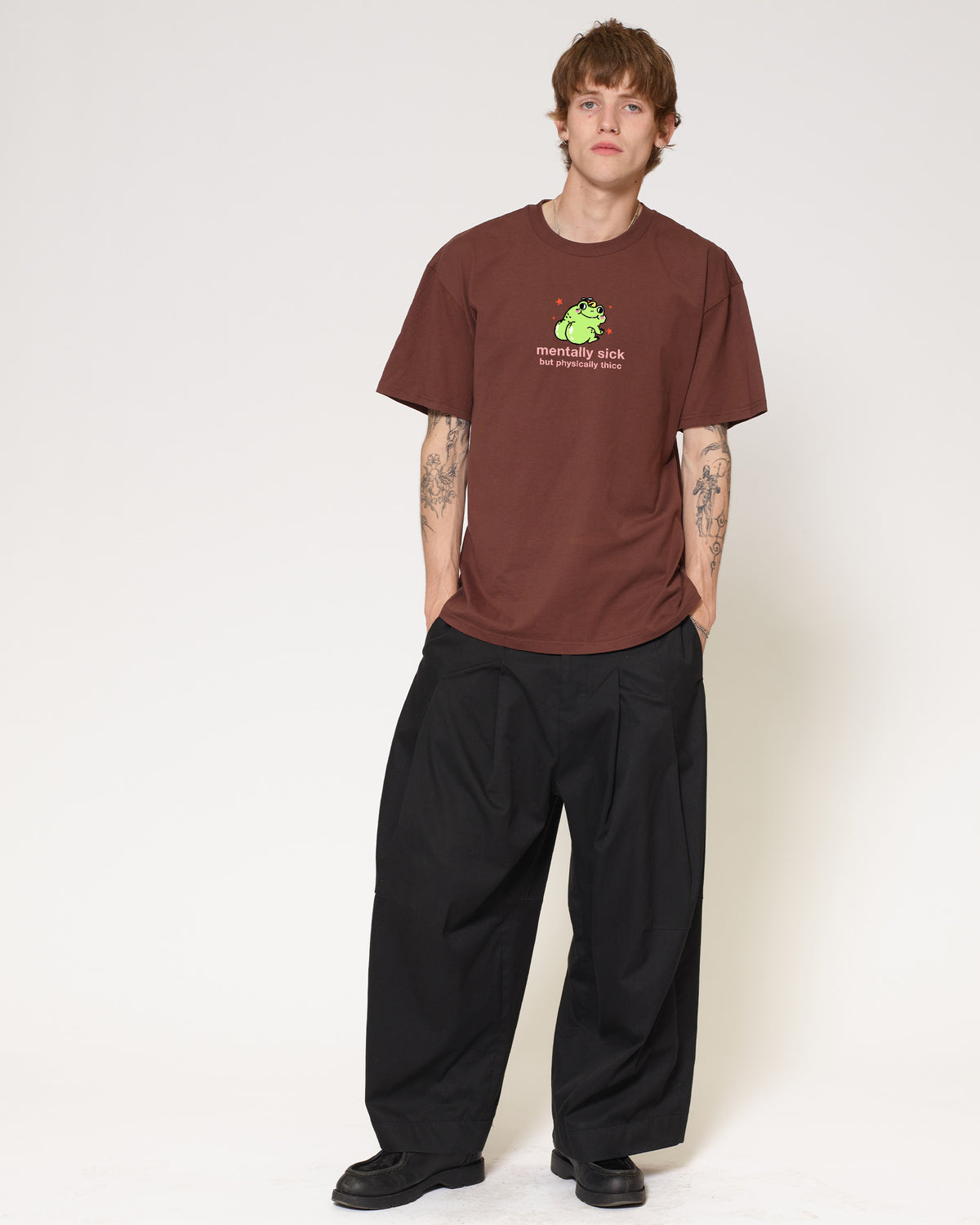 Mentally Sick Brown T-Shirt