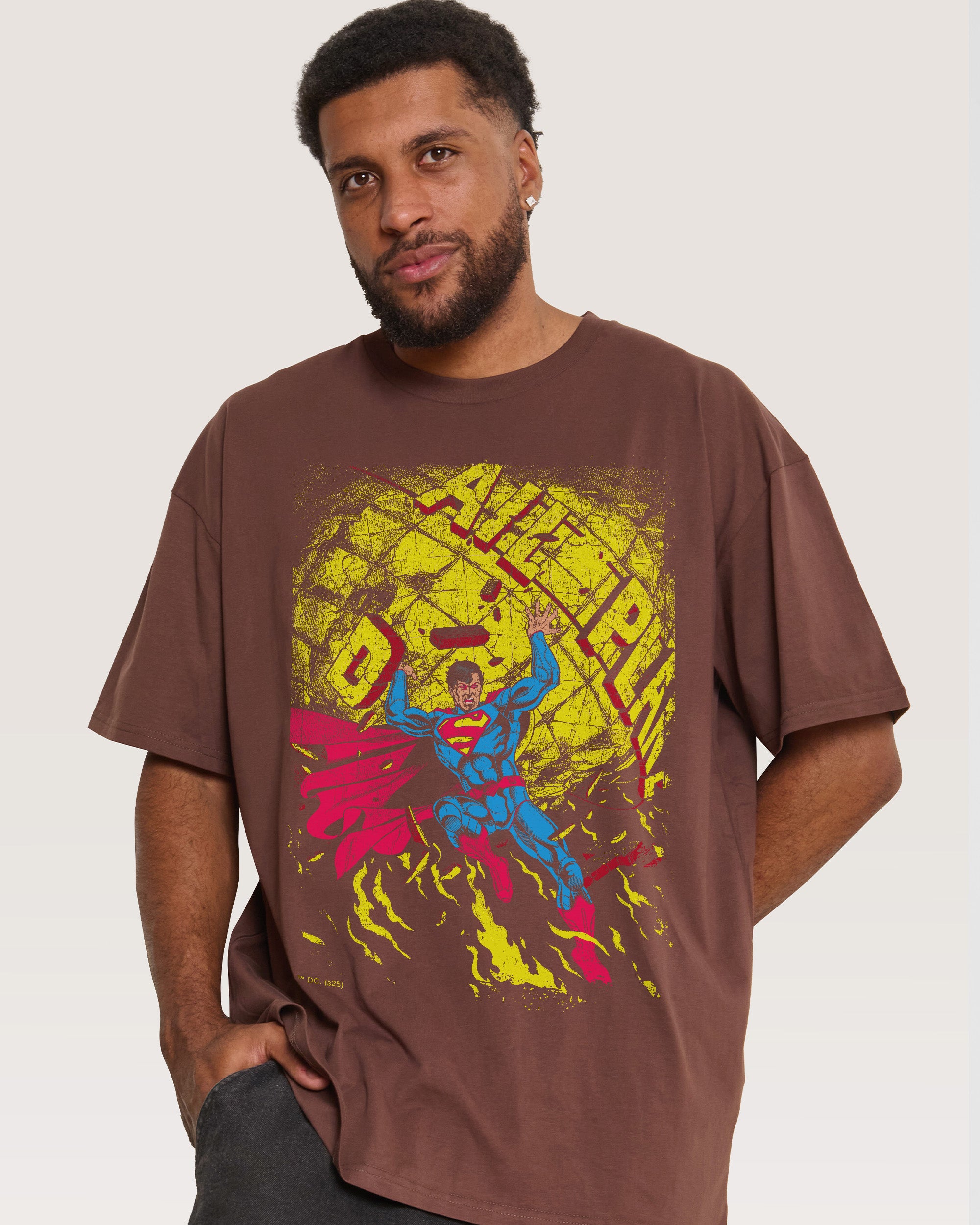 Superman Fire Oversized Tee Threadheads Australia Online