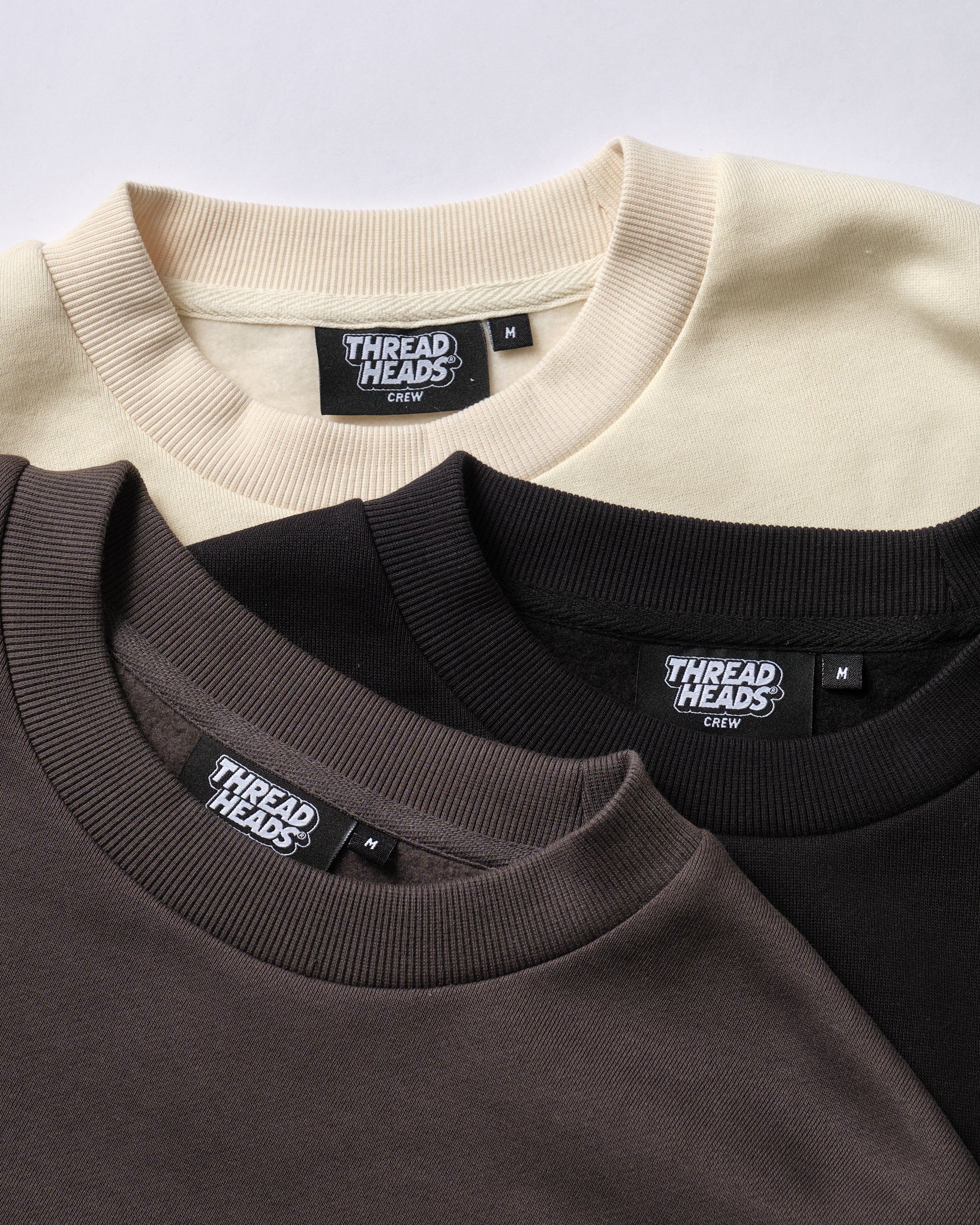 Sweatshirt 3 Pack: Black, Charcoal, Natural