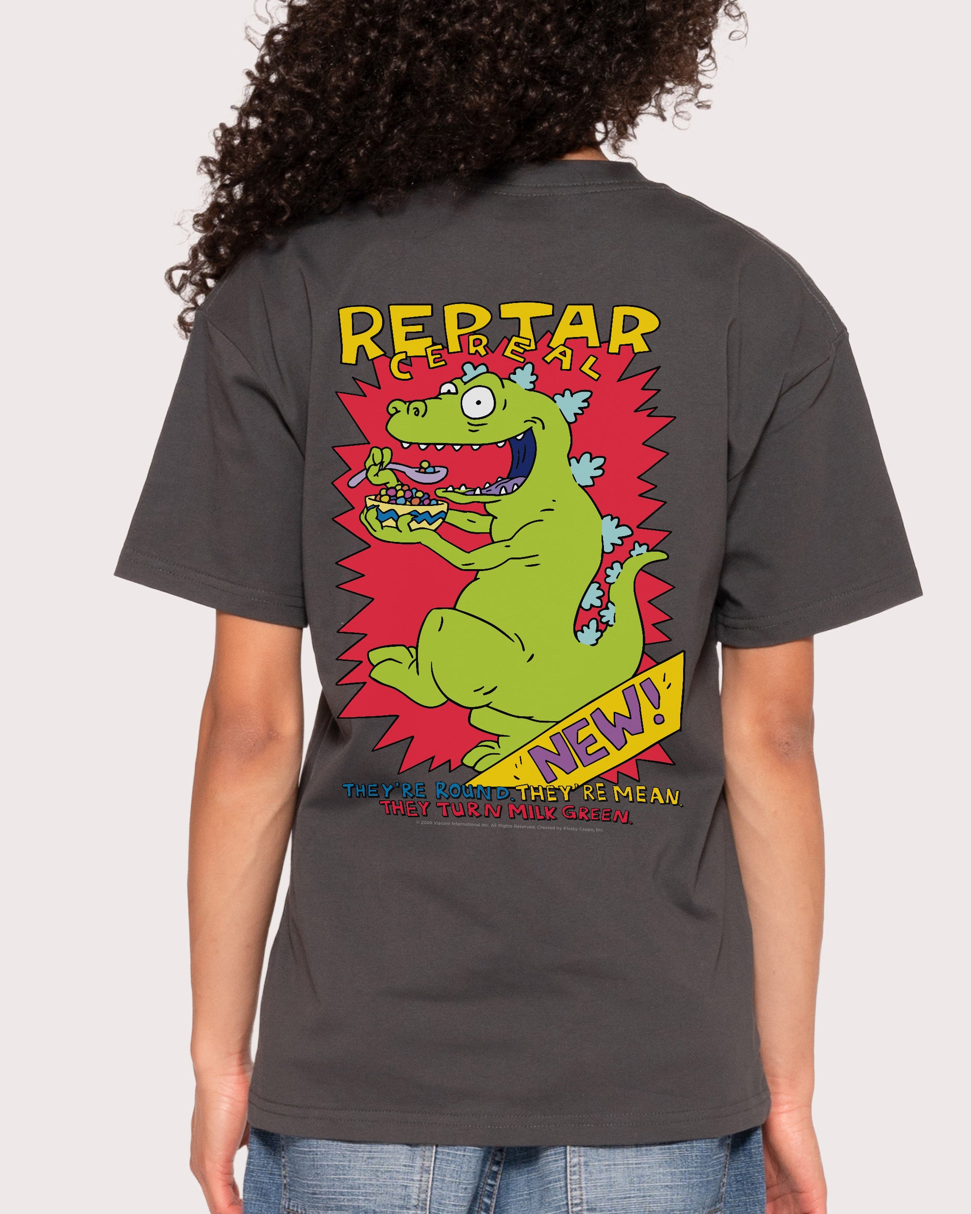 Reptar Cereal Charcoal T-Shirt