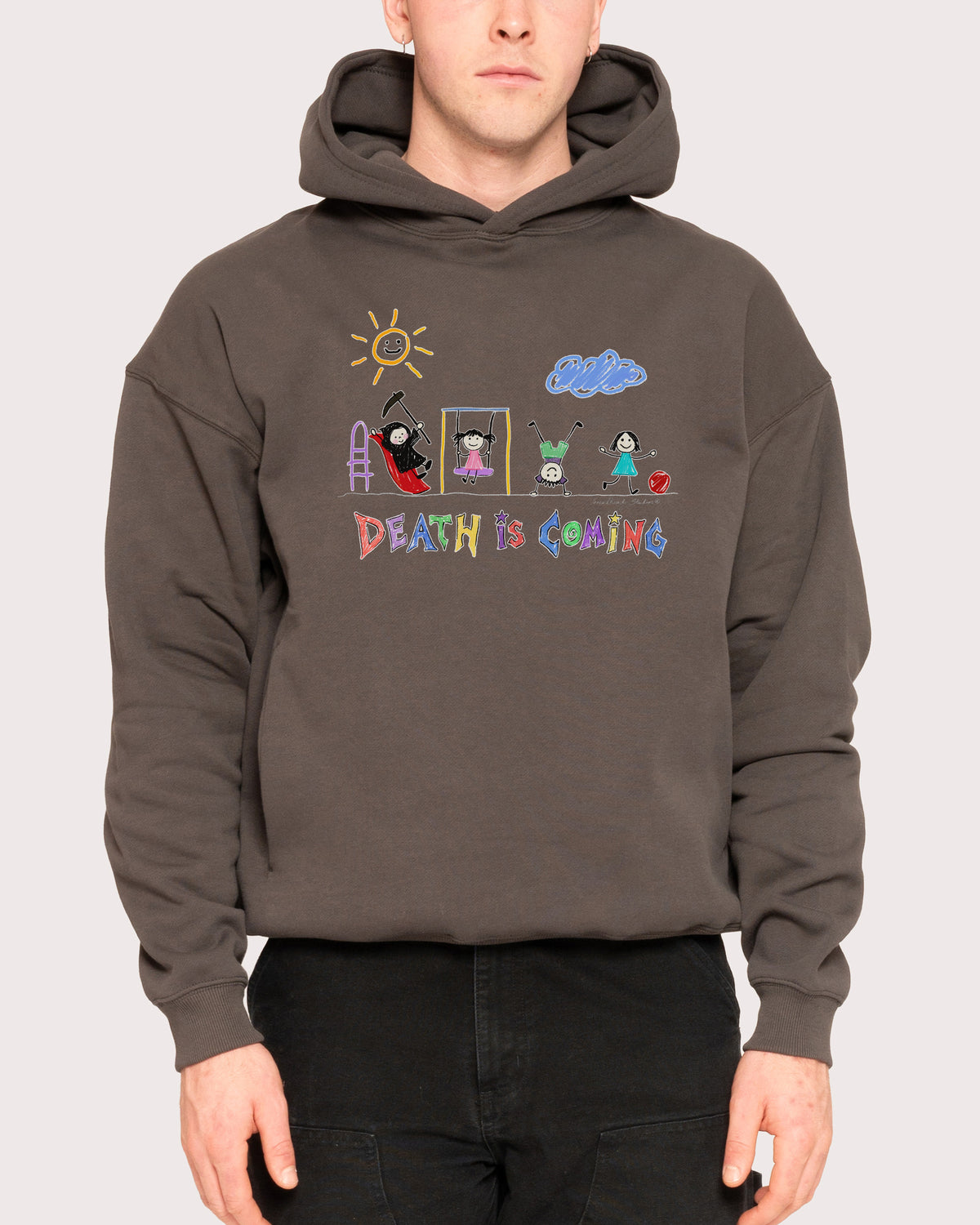Death is Coming Charcoal Hoodie