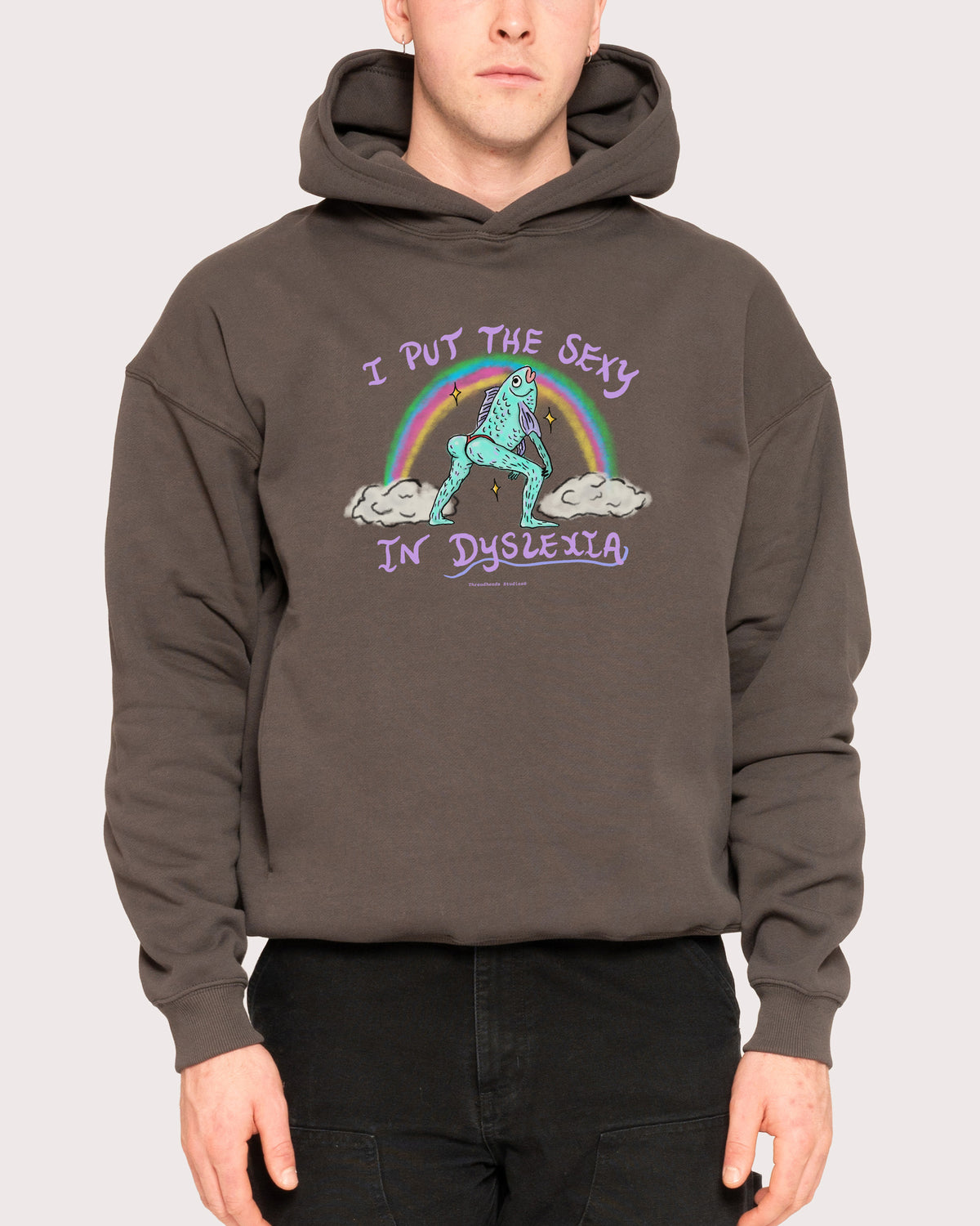 I Put the Sexy in Dyslexia Charcoal Hoodie
