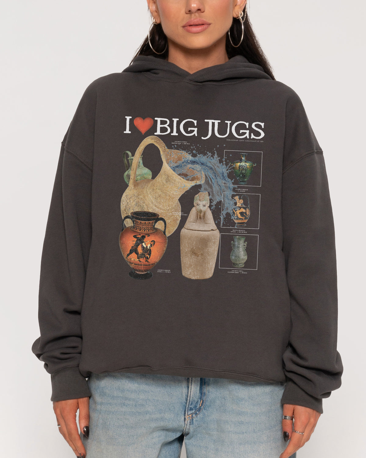 I Love Big Jugs Charcoal Sweatshirt