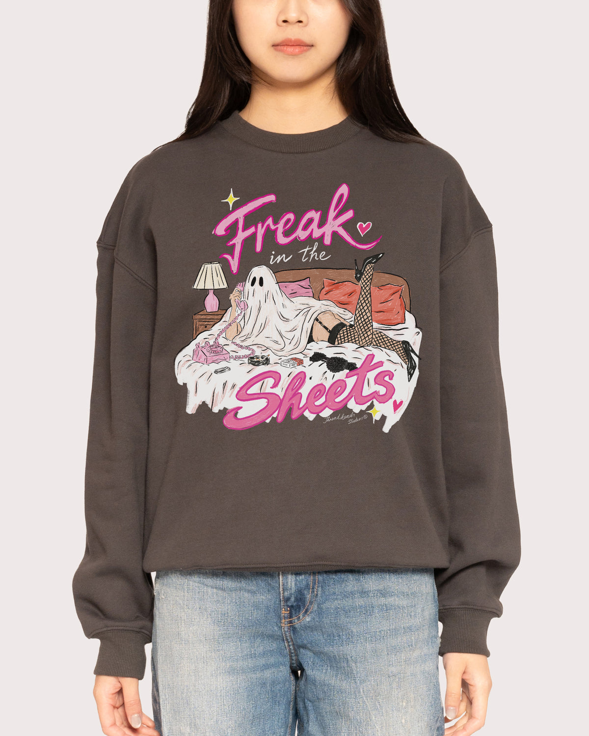 Freak in the Sheets Ghost Charcoal Sweatshirt