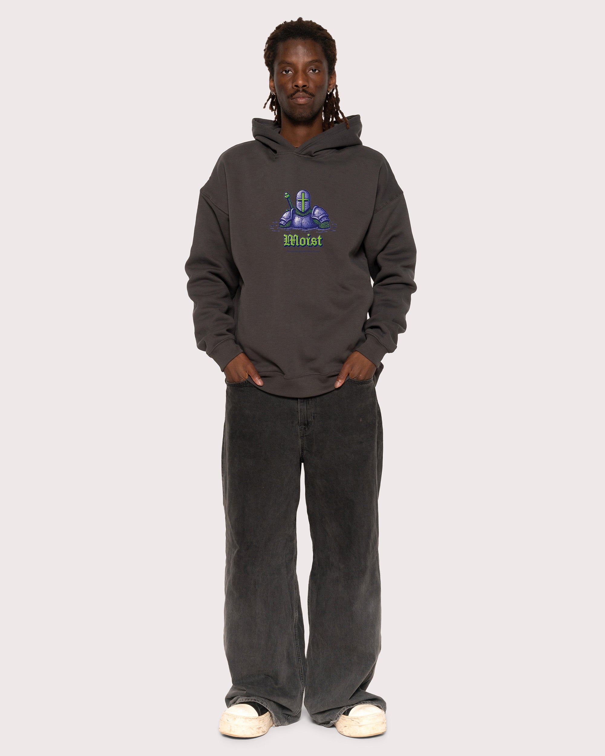 Moist Knight Charcoal Hoodie