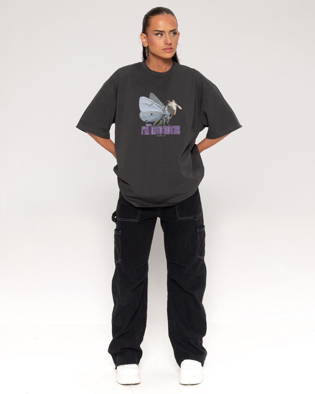 I’m Into Goths Charcoal Oversized Tee