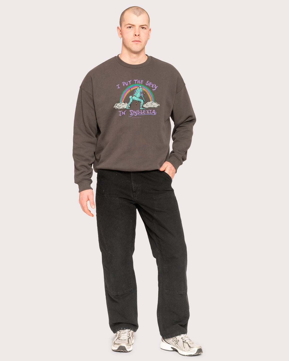 I Put the Sexy in Dyslexia Charcoal Sweatshirt