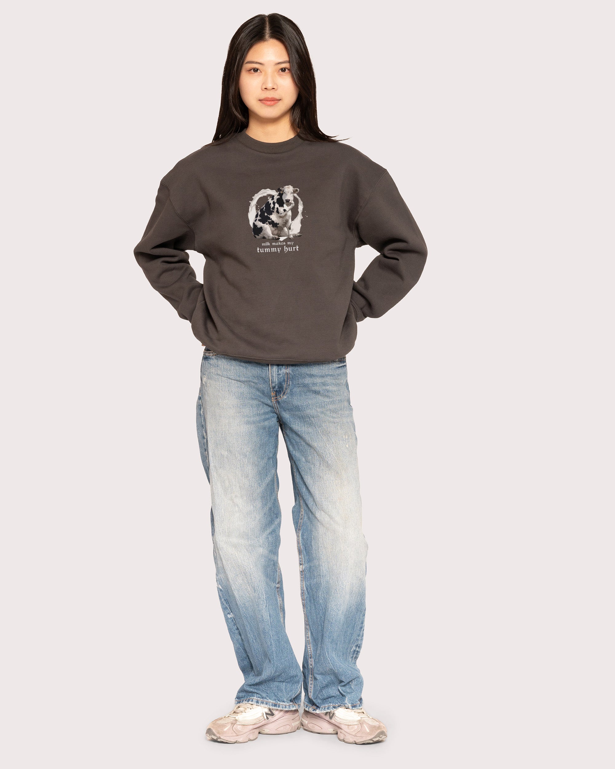 Milk Makes My Tummy Hurt Charcoal Sweatshirt