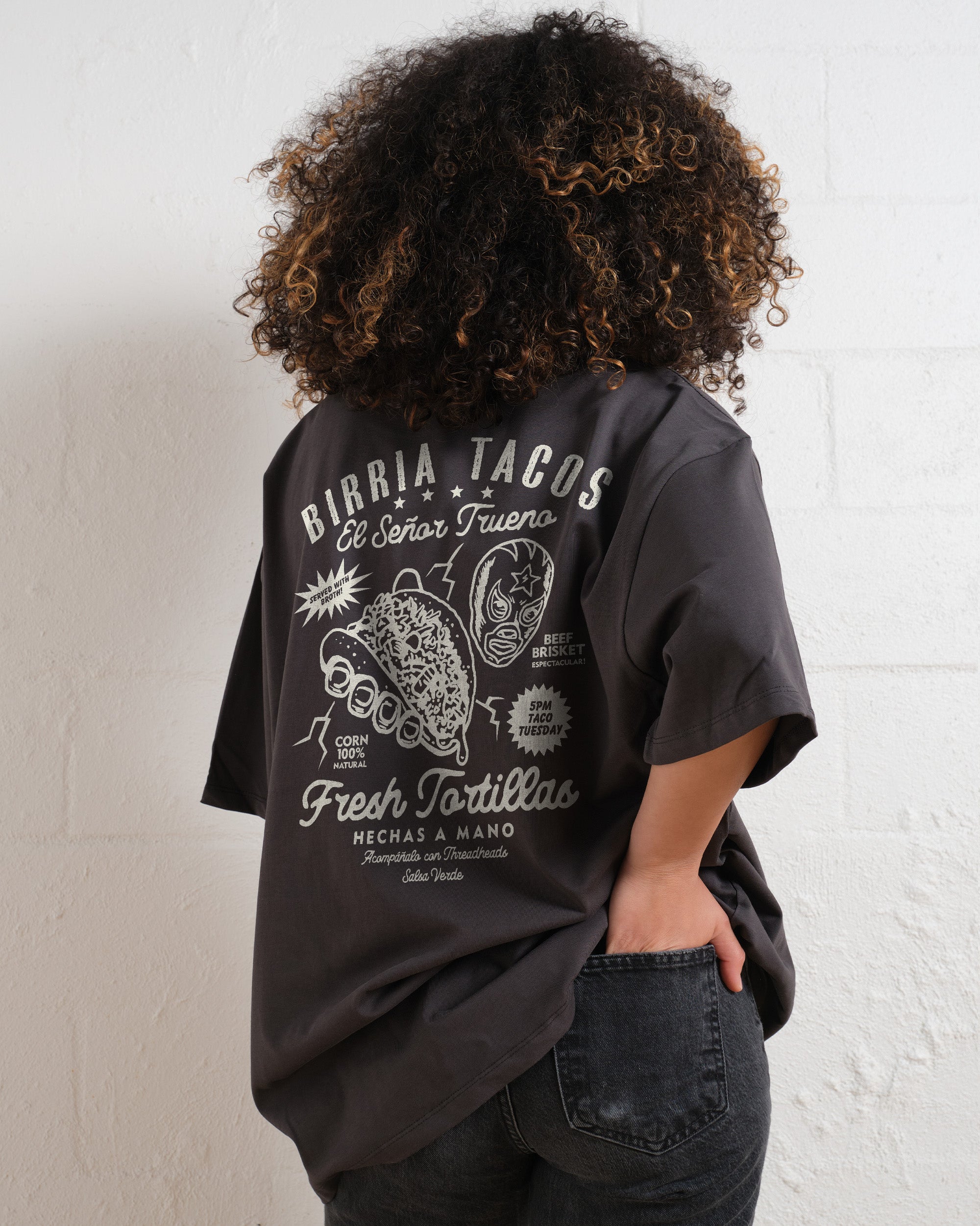 Birria Tacos El Senor Trueno Oversized Tee Online Australia