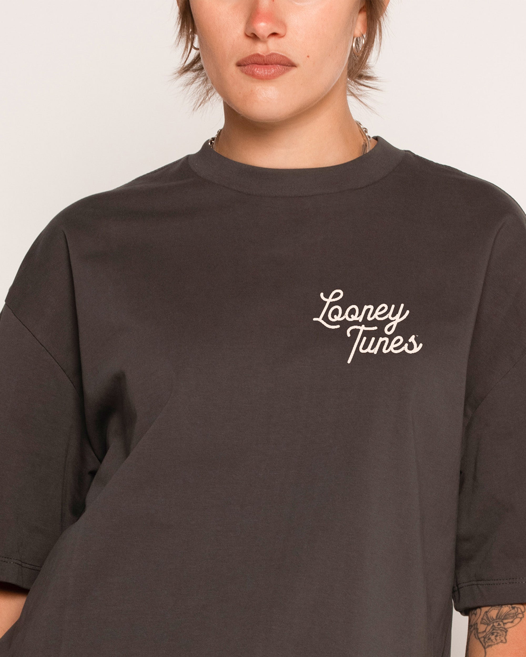 Bugs Rodeo Charcoal Oversized Tee