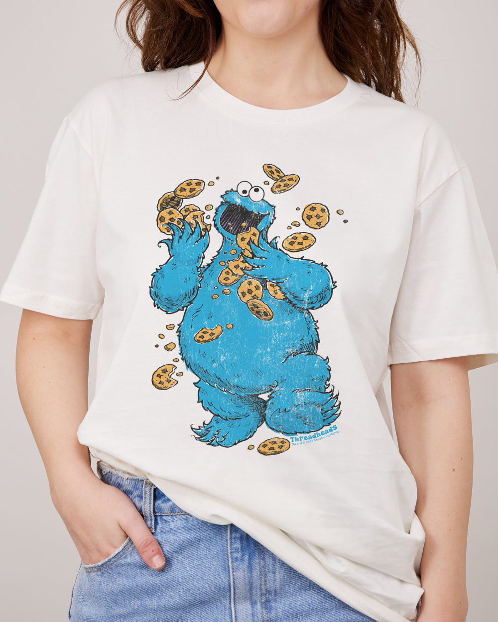 Cookie Monster Om Nom Nom T-Shirt Australia Online
