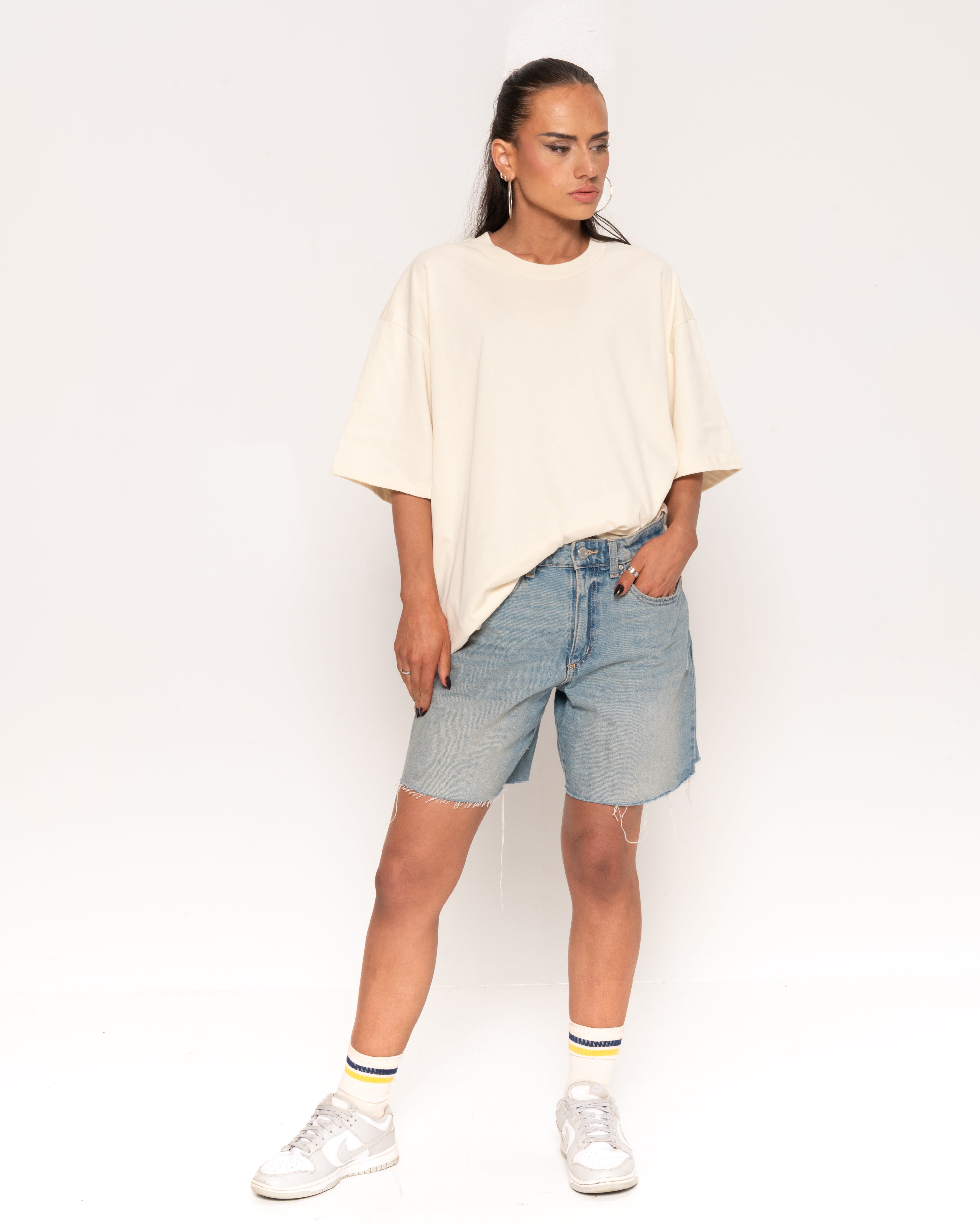 Oversized Tee 4 Pack: Black, Charcoal, Natural, White Blank Oversized Tee – view 6