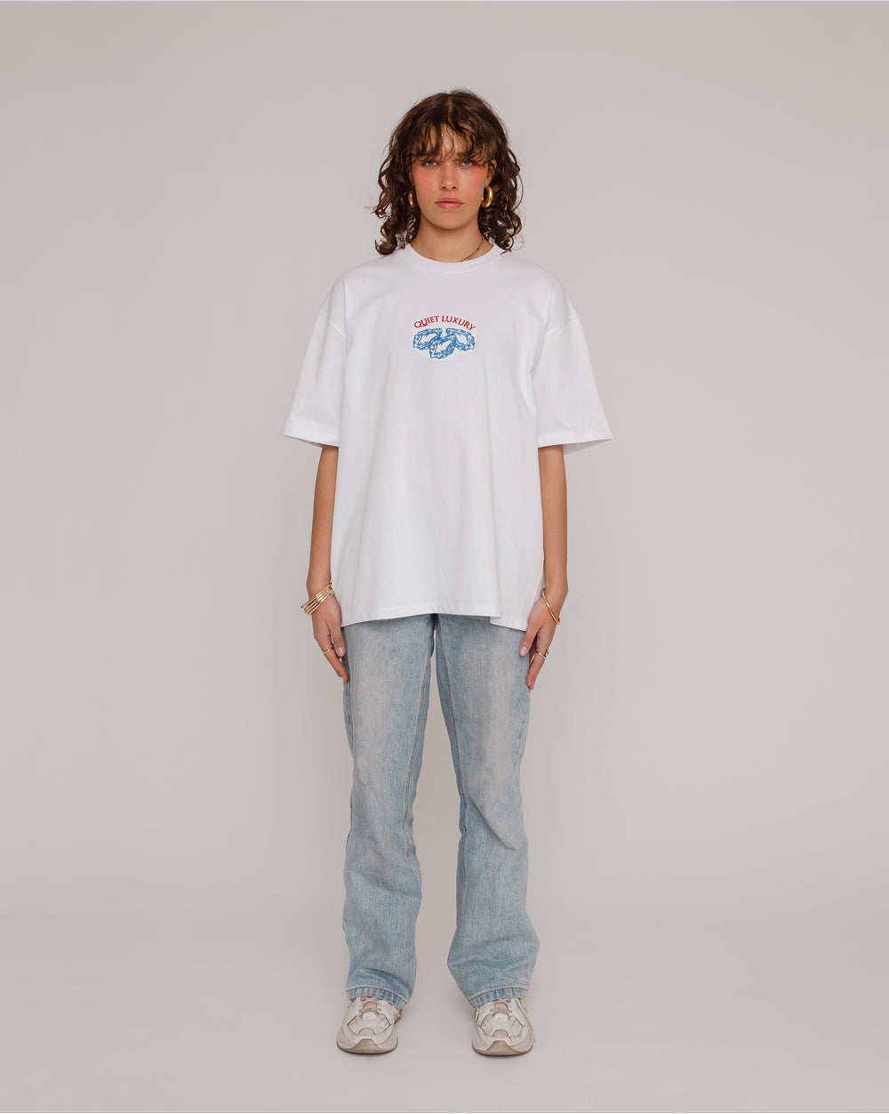 Quiet Luxury Oversized Embroidered Tee Threadheads Australia Online