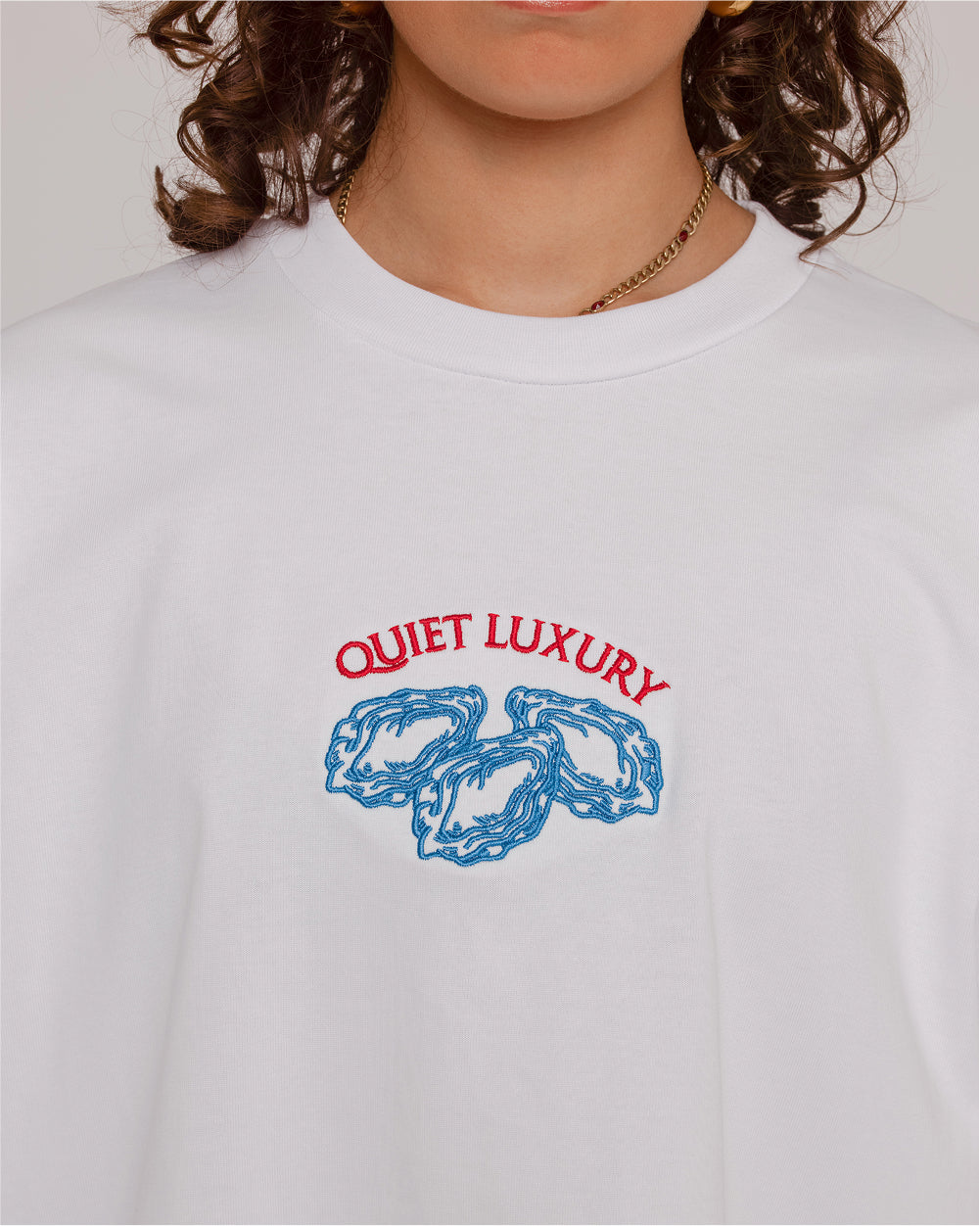 Quiet Luxury Oversized Embroidered Tee Threadheads Australia Online