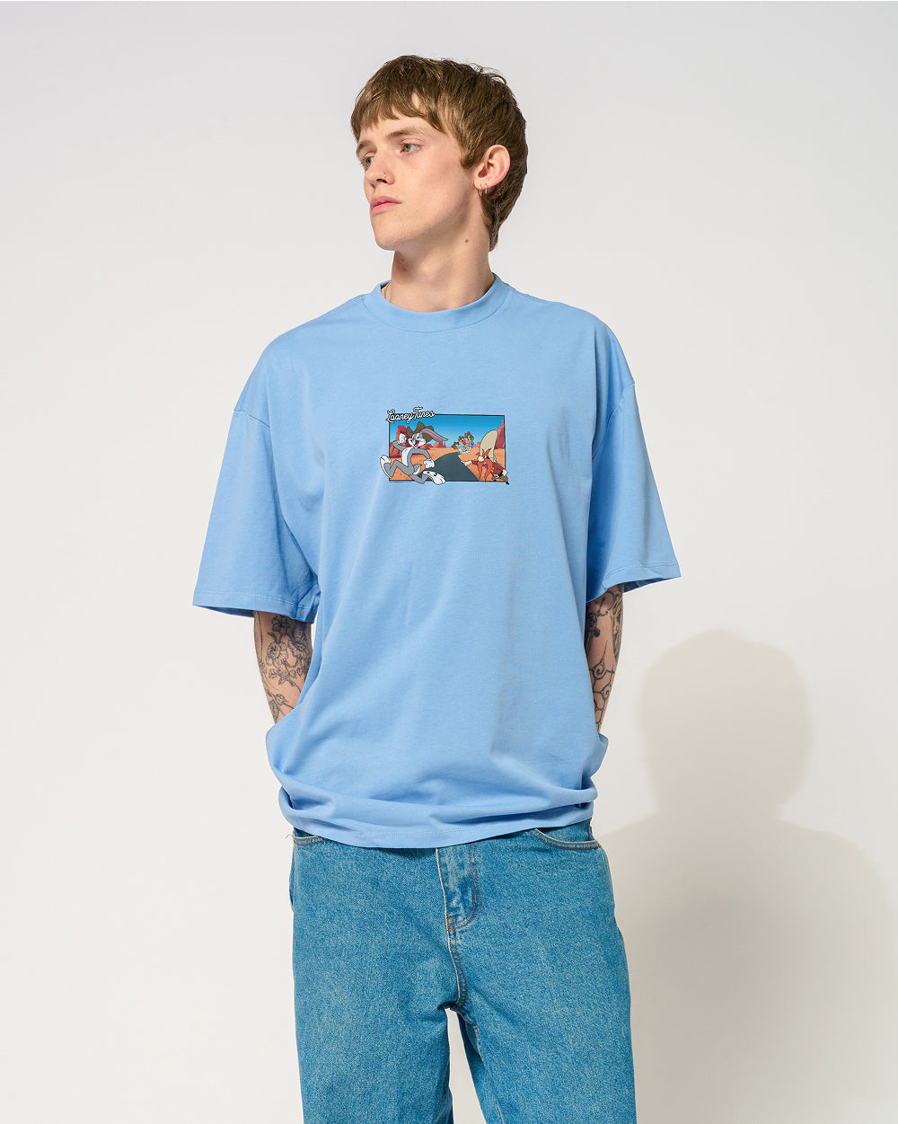 The Great Bugs Escape Oversized Tee Threadheads Australia #colour_powder blue