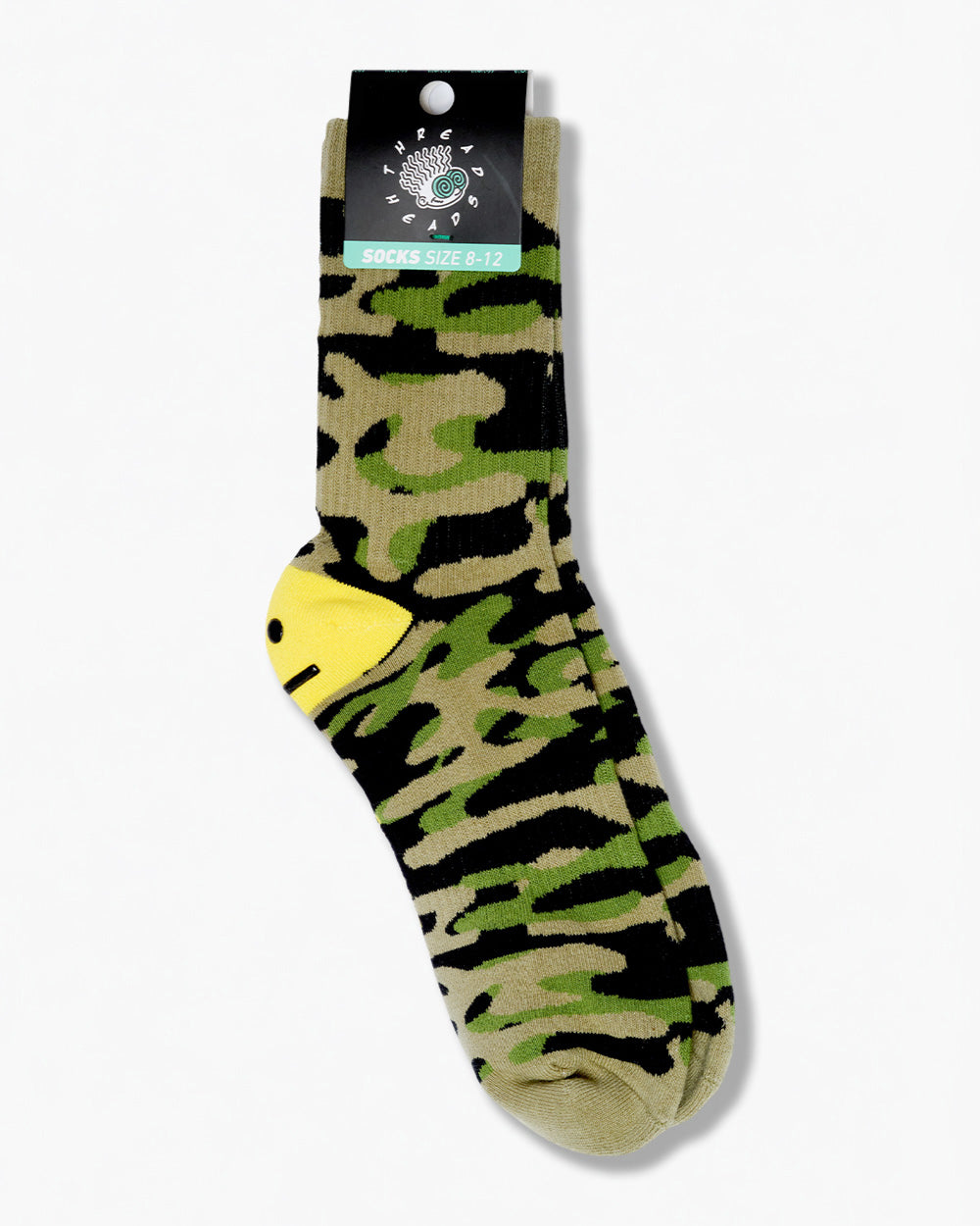 Emotionless Smiley Camo Socks