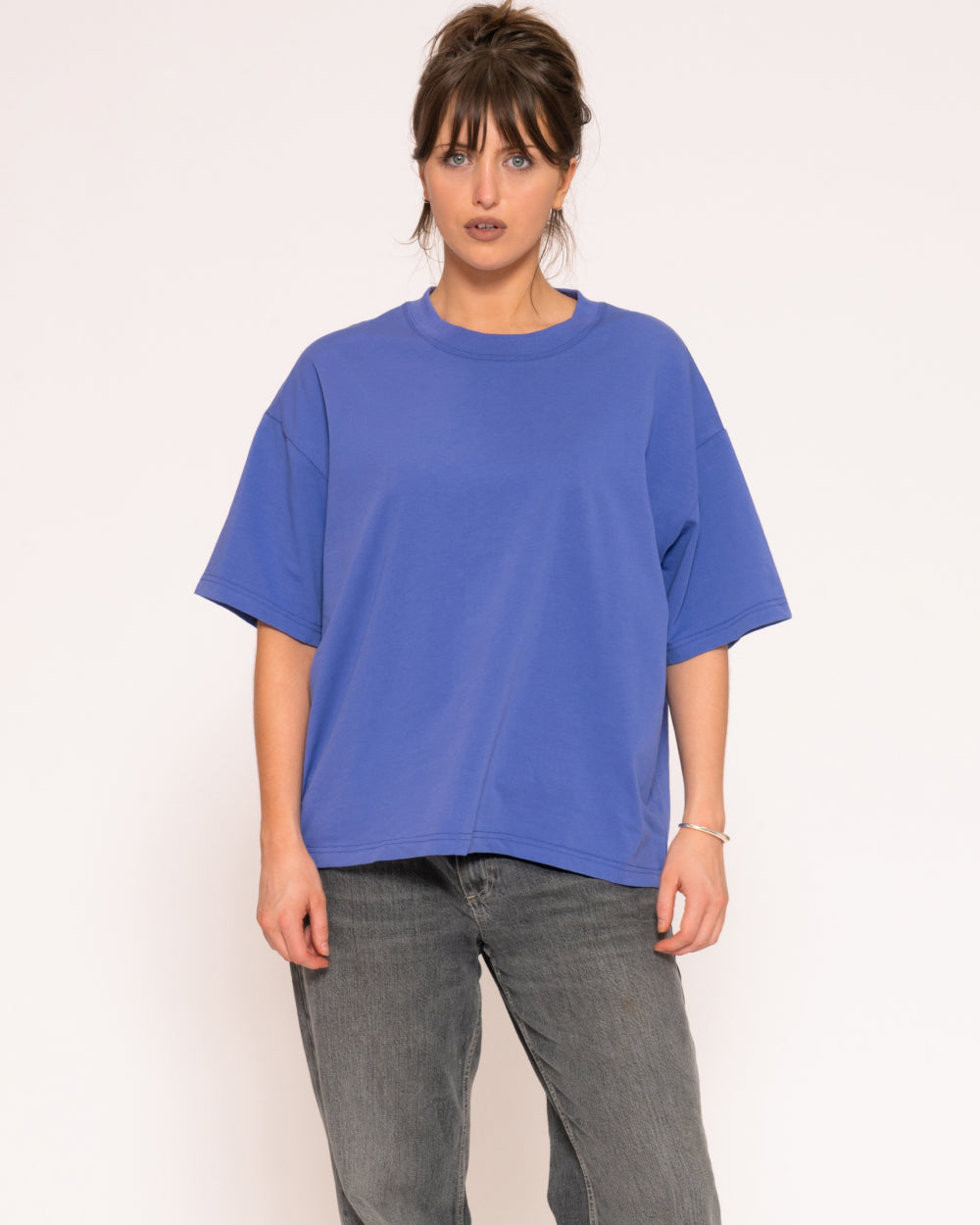 Boxy Crop Tee 5-Pack: Black, Dusk, Pale Blue, White