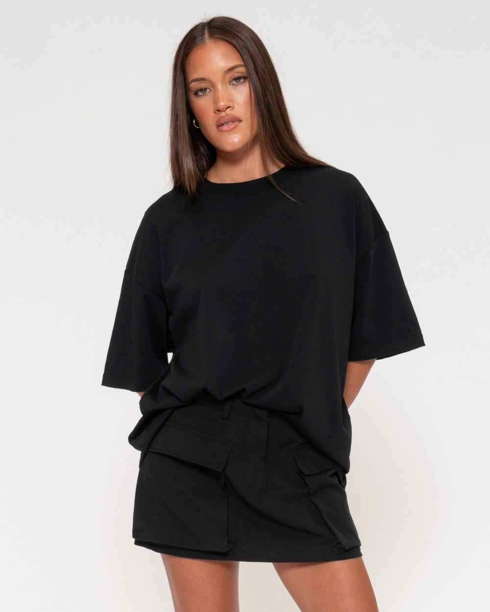 Boxy Crop Tee 3-Pack: Black