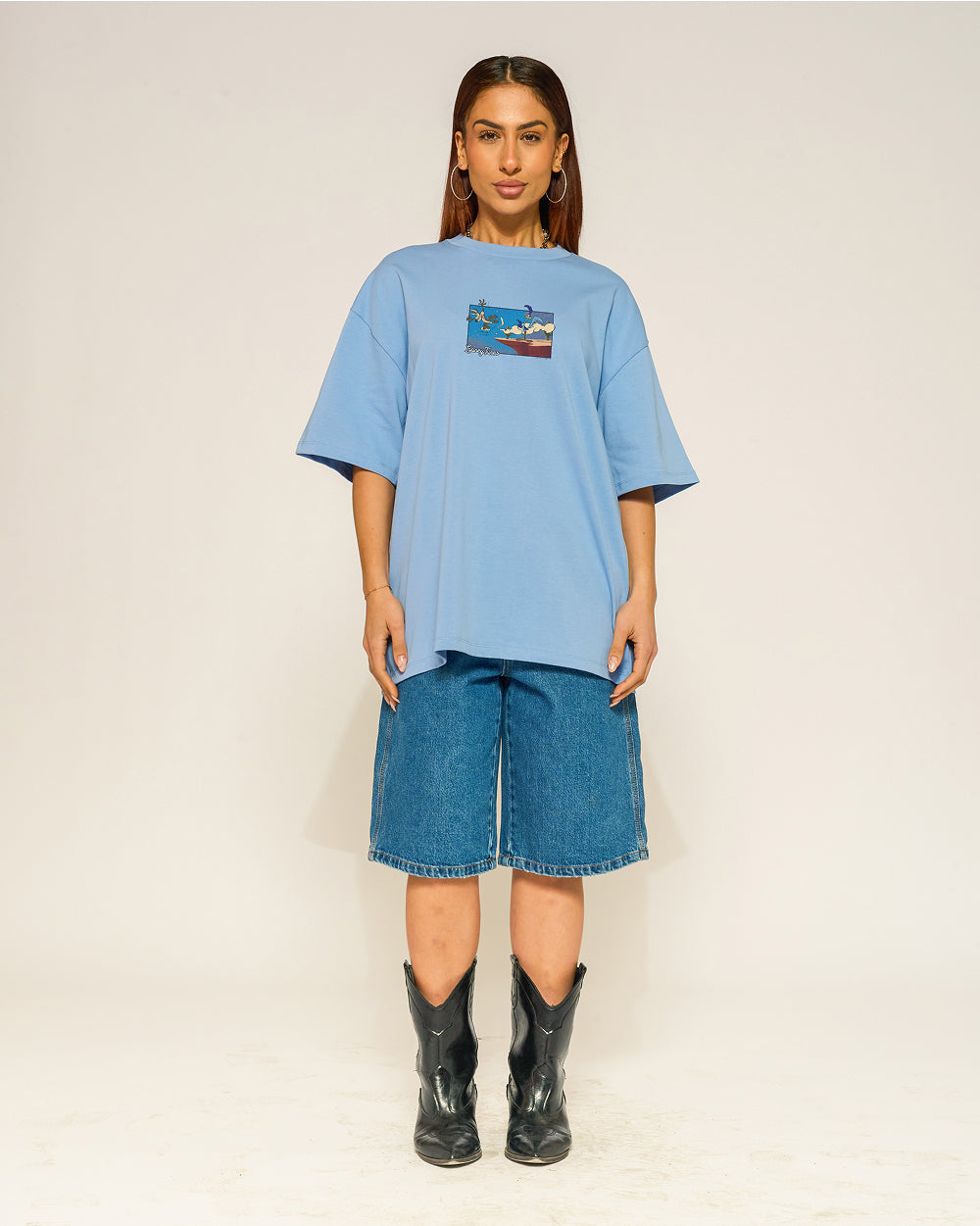 Wiley Free Fall Oversized Tee Threadheads Australia #colour_powder blue