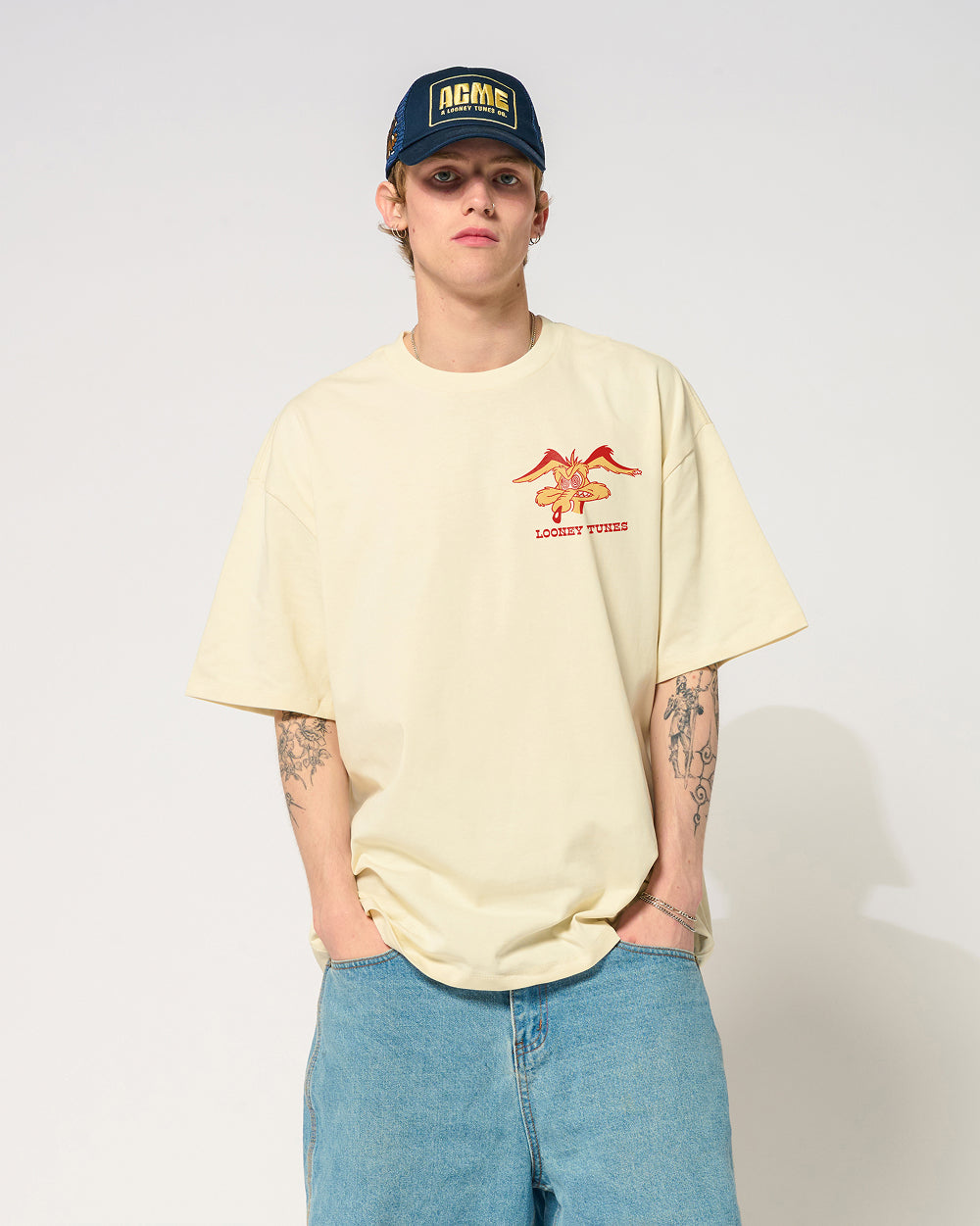 Wanted: Wile E Coyote Oversized Tee Threadheads Australia #colour_natural