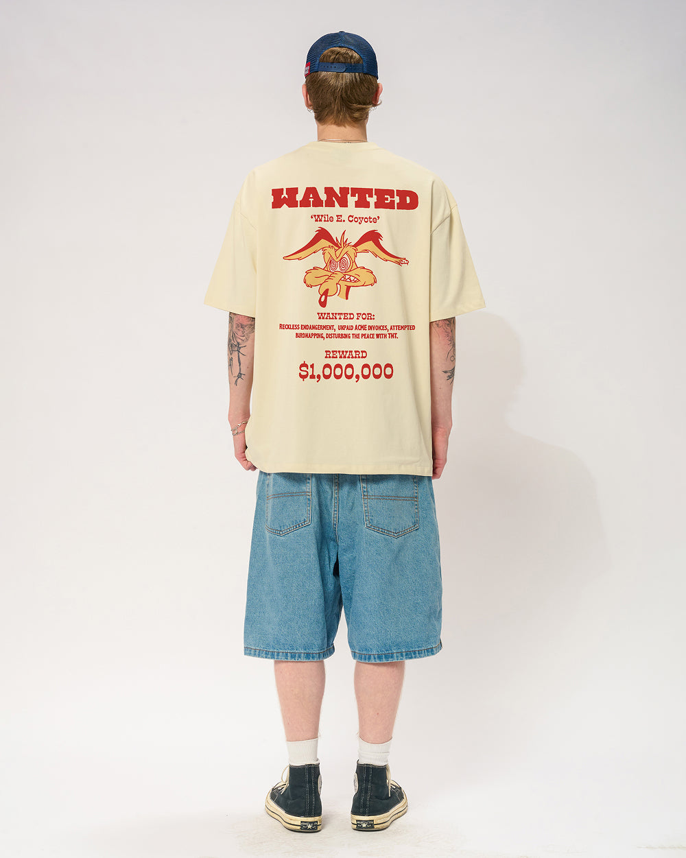 Wanted: Wile E Coyote Oversized Tee Threadheads Australia #colour_natural