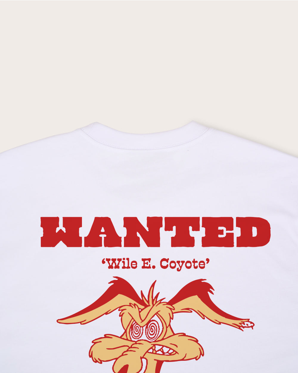 Wanted: Wile E Coyote Oversized Tee Threadheads Australia #colour_white
