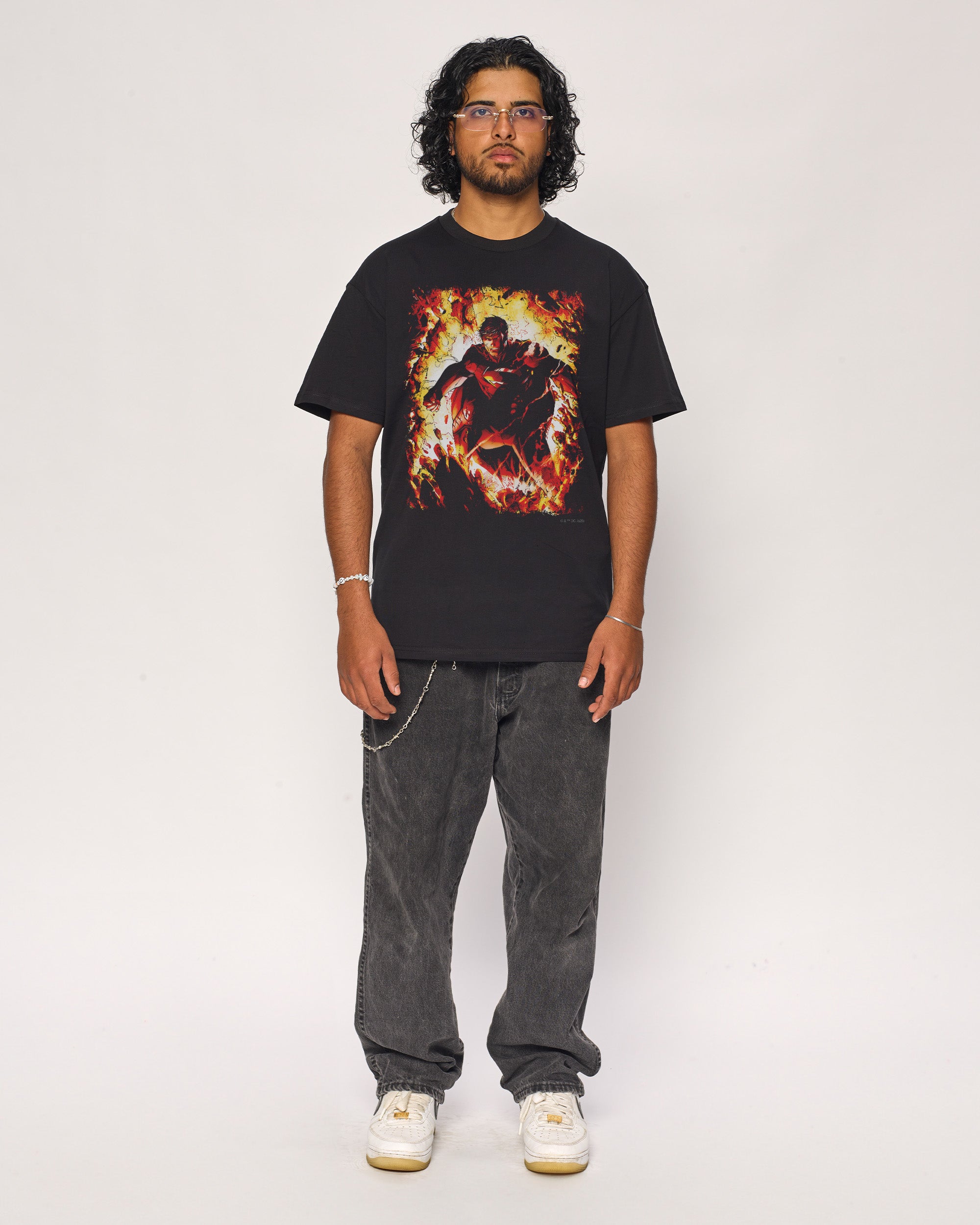 Superman Flaming T-Shirt Threadheads Australia Online