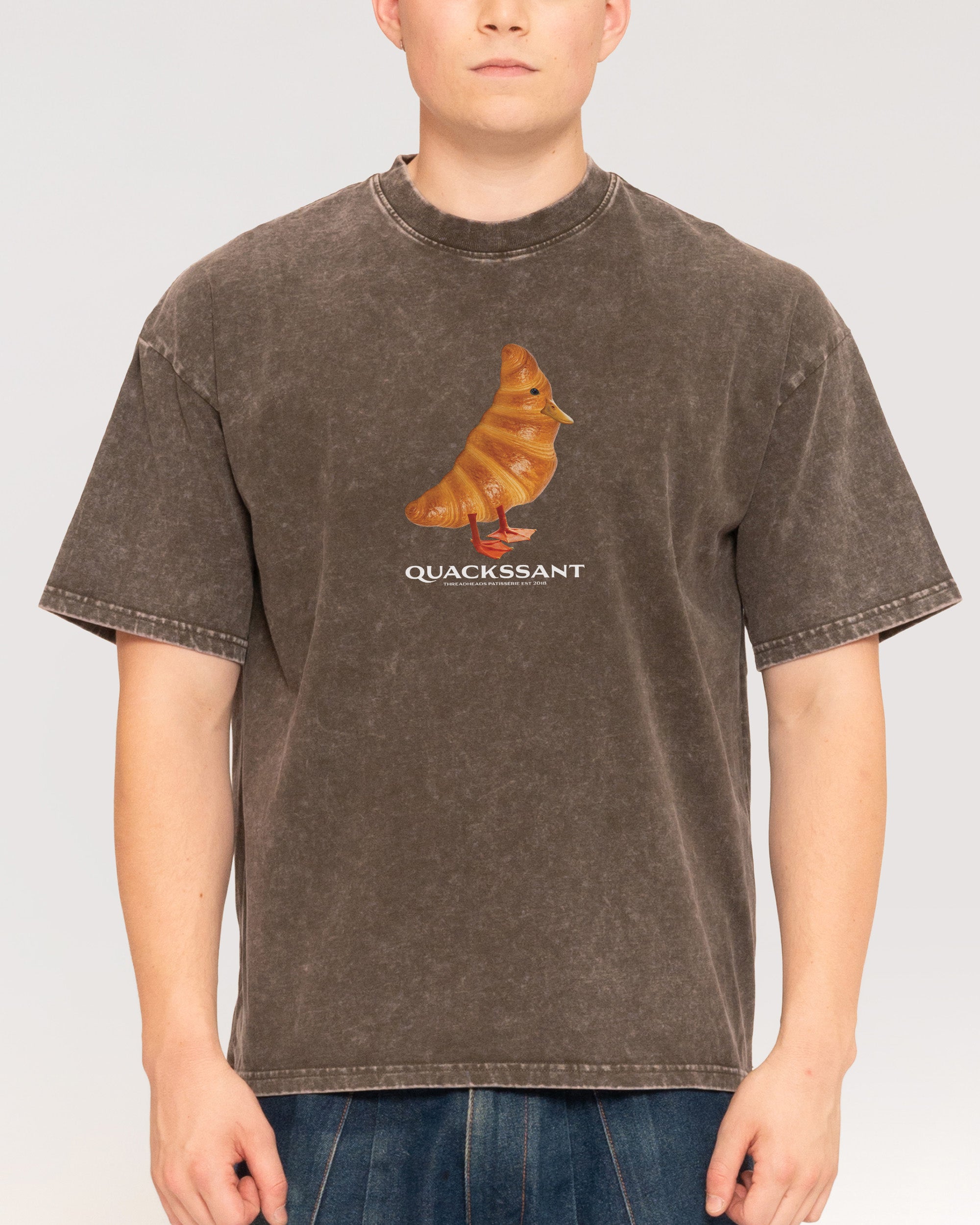 Quackssant Grey Stone Oversized Tee