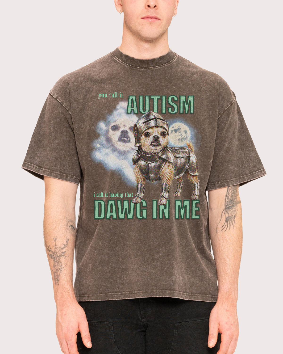 Dawg in Me Grey Stone Oversized Tee