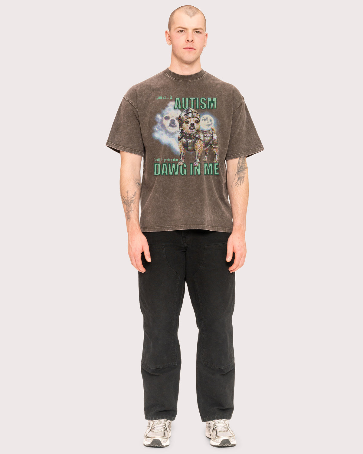 Dawg in Me Grey Stone Oversized Tee