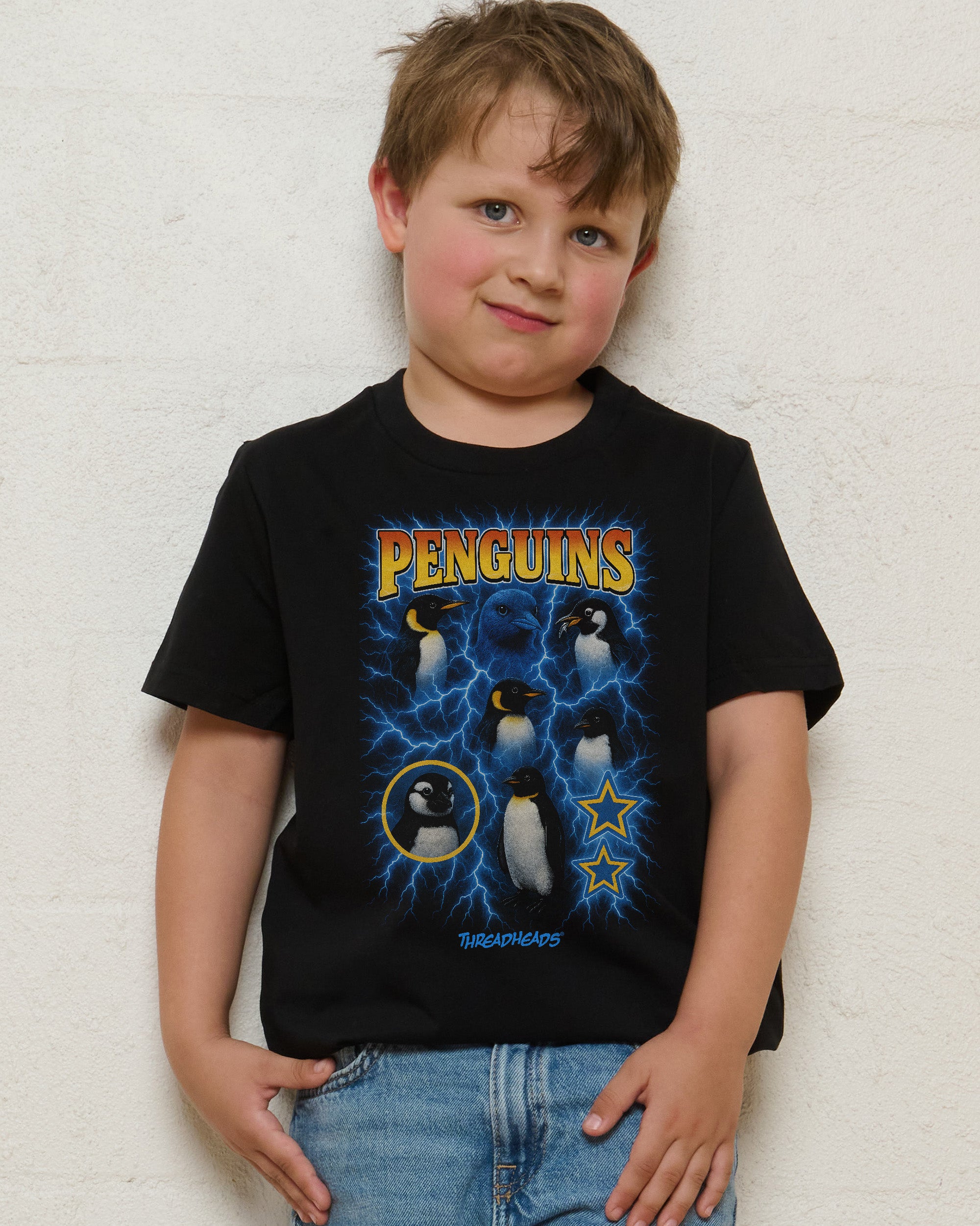 Penguins Collage Kids T-Shirt Online Australia