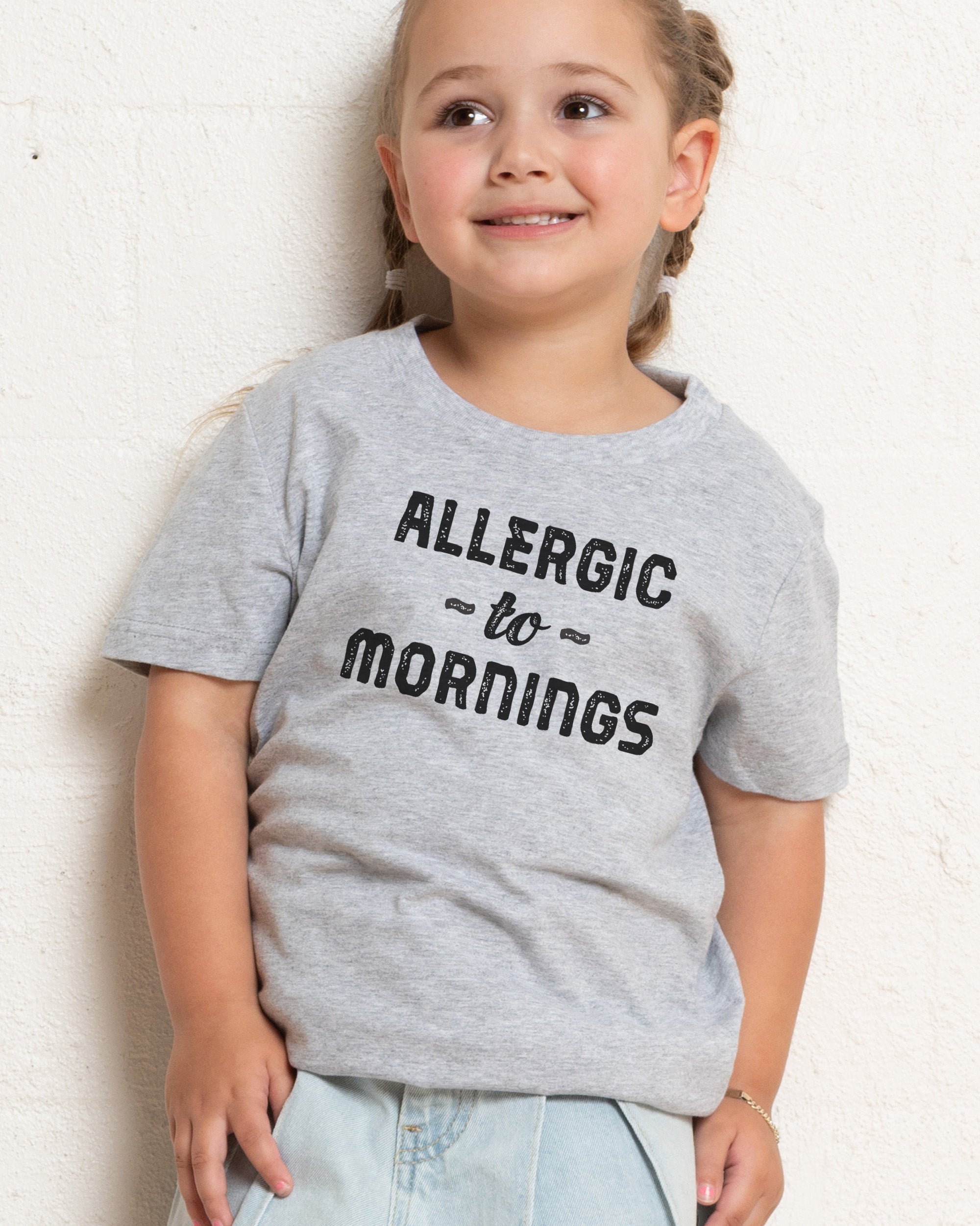 Allergic to Mornings Kids T-Shirt