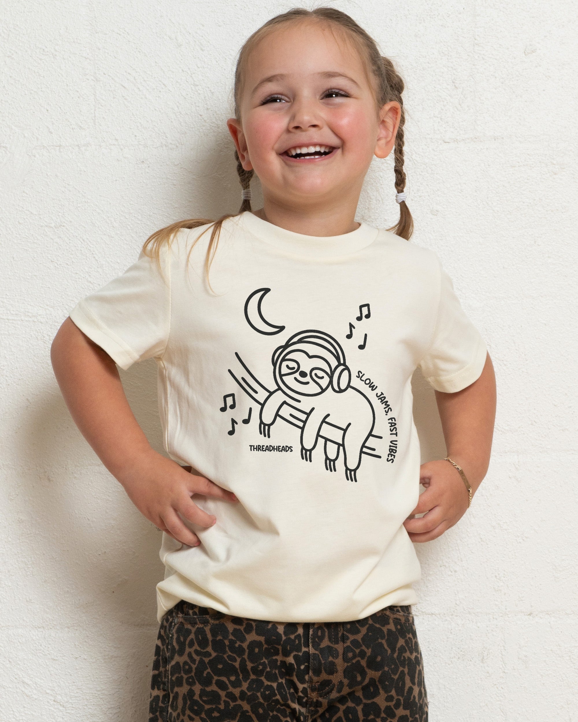 Sloth Jams, Fast Vibes Kids T-Shirt Online Australia