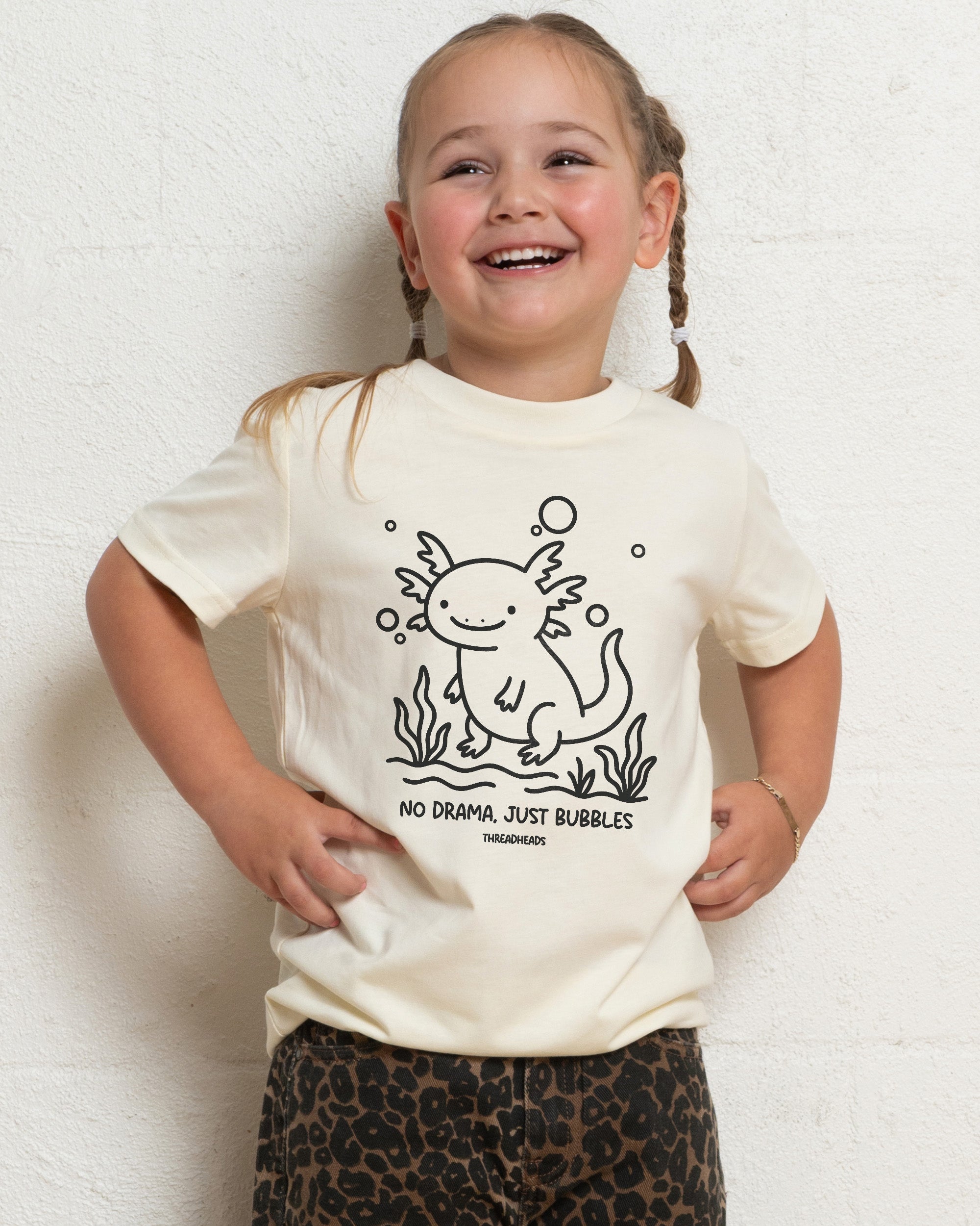 Axolotl Bubbles Kids T-Shirt Online Australia