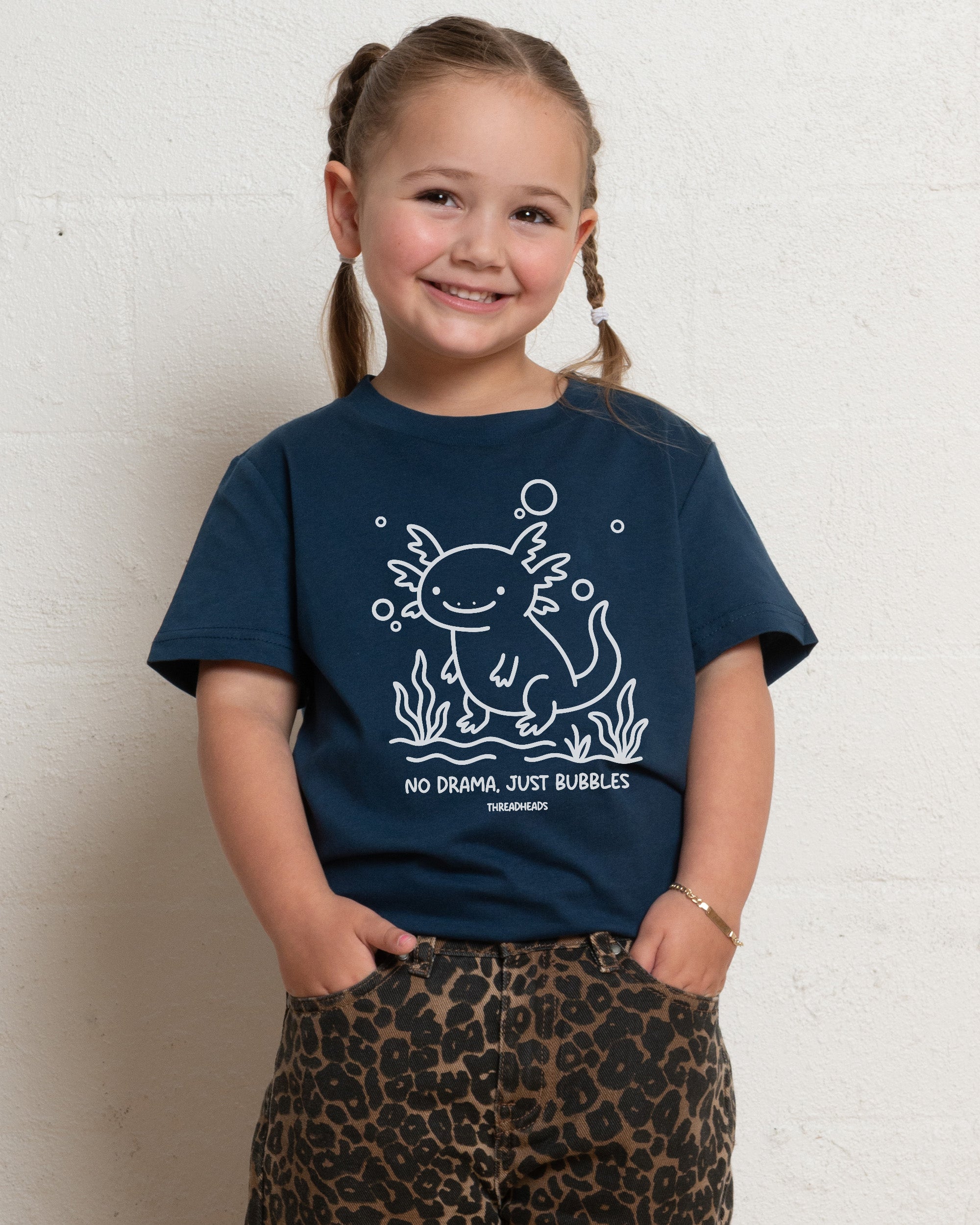 Axolotl Bubbles Kids T-Shirt Online Australia