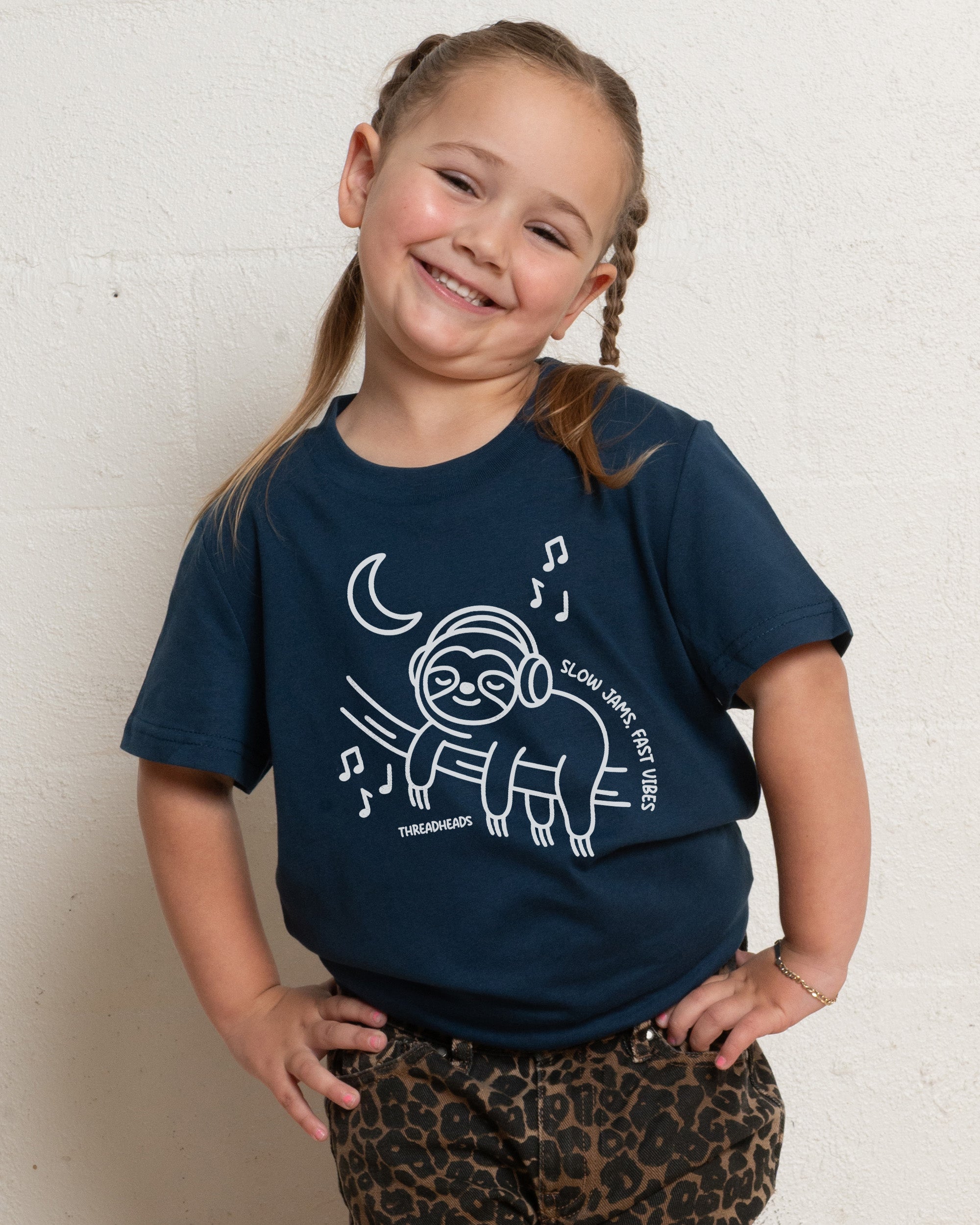 Sloth Jams, Fast Vibes Kids T-Shirt Online Australia