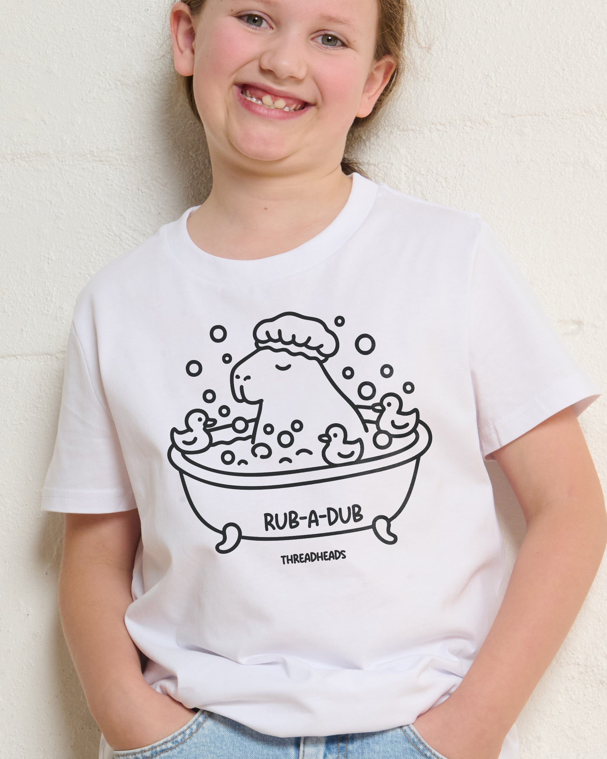 Capybara Rub-a-Dub Kids T-Shirt Online Australia