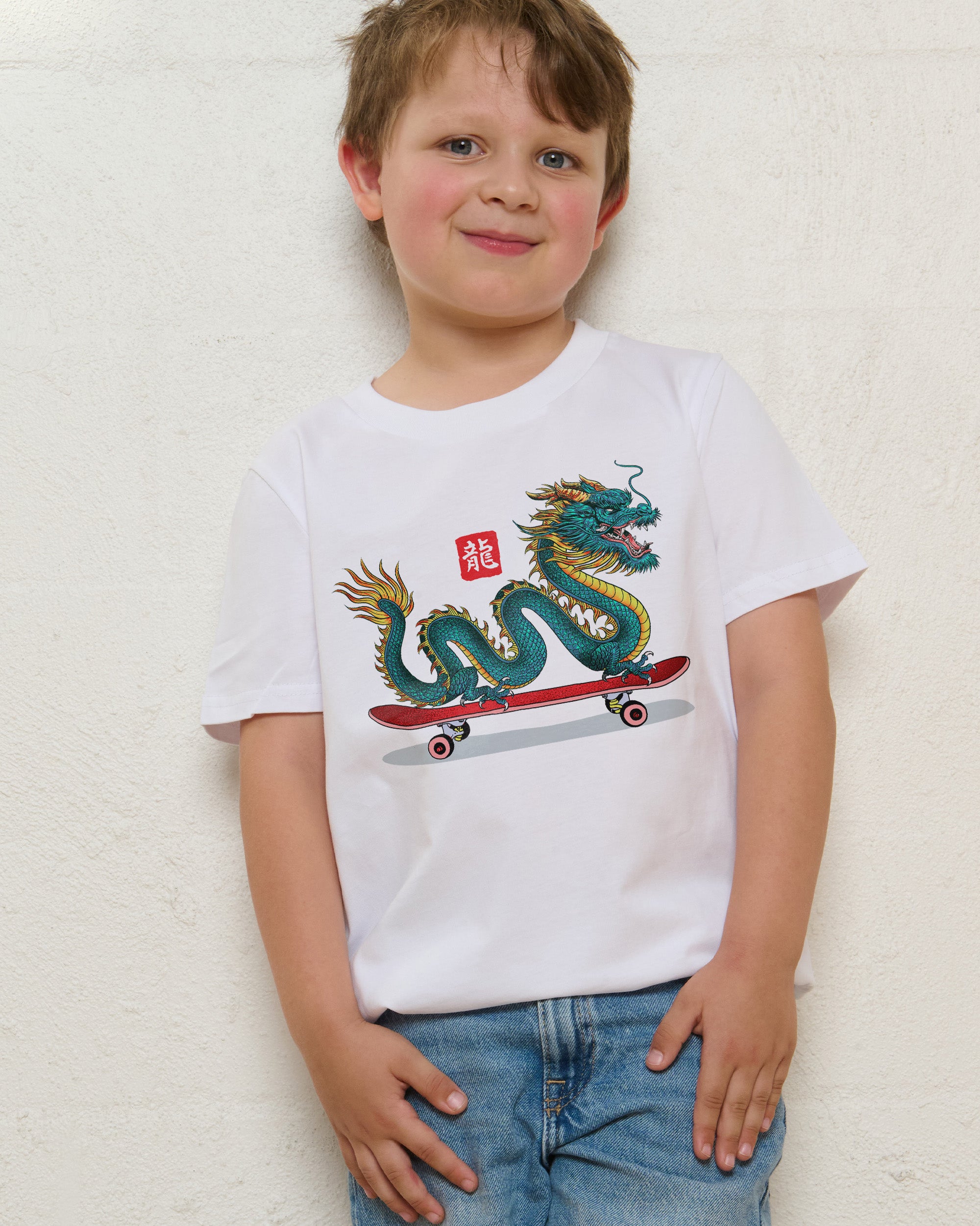 Long Board Dragon Kids T-Shirt