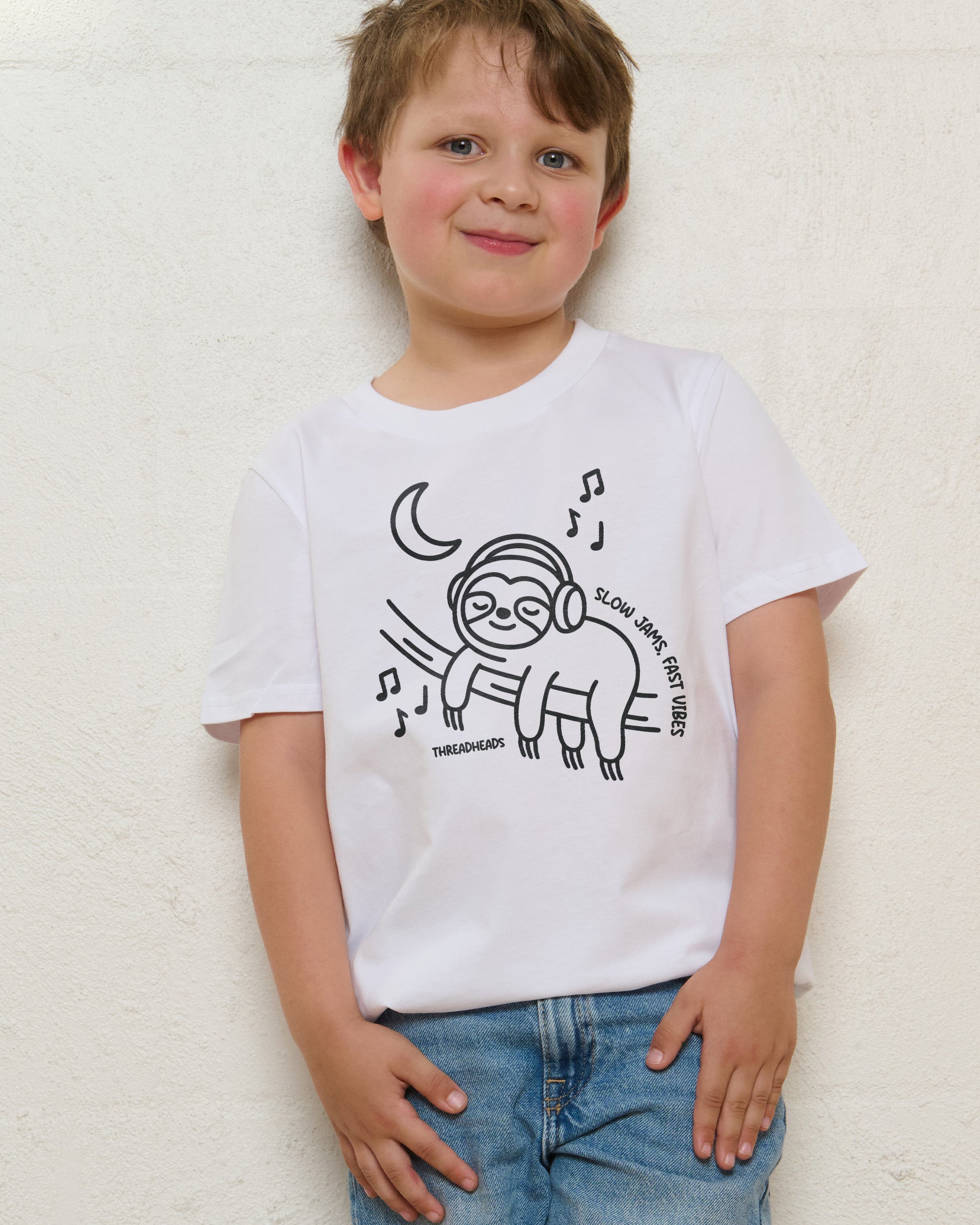 Sloth Jams, Fast Vibes Kids T-Shirt Online Australia