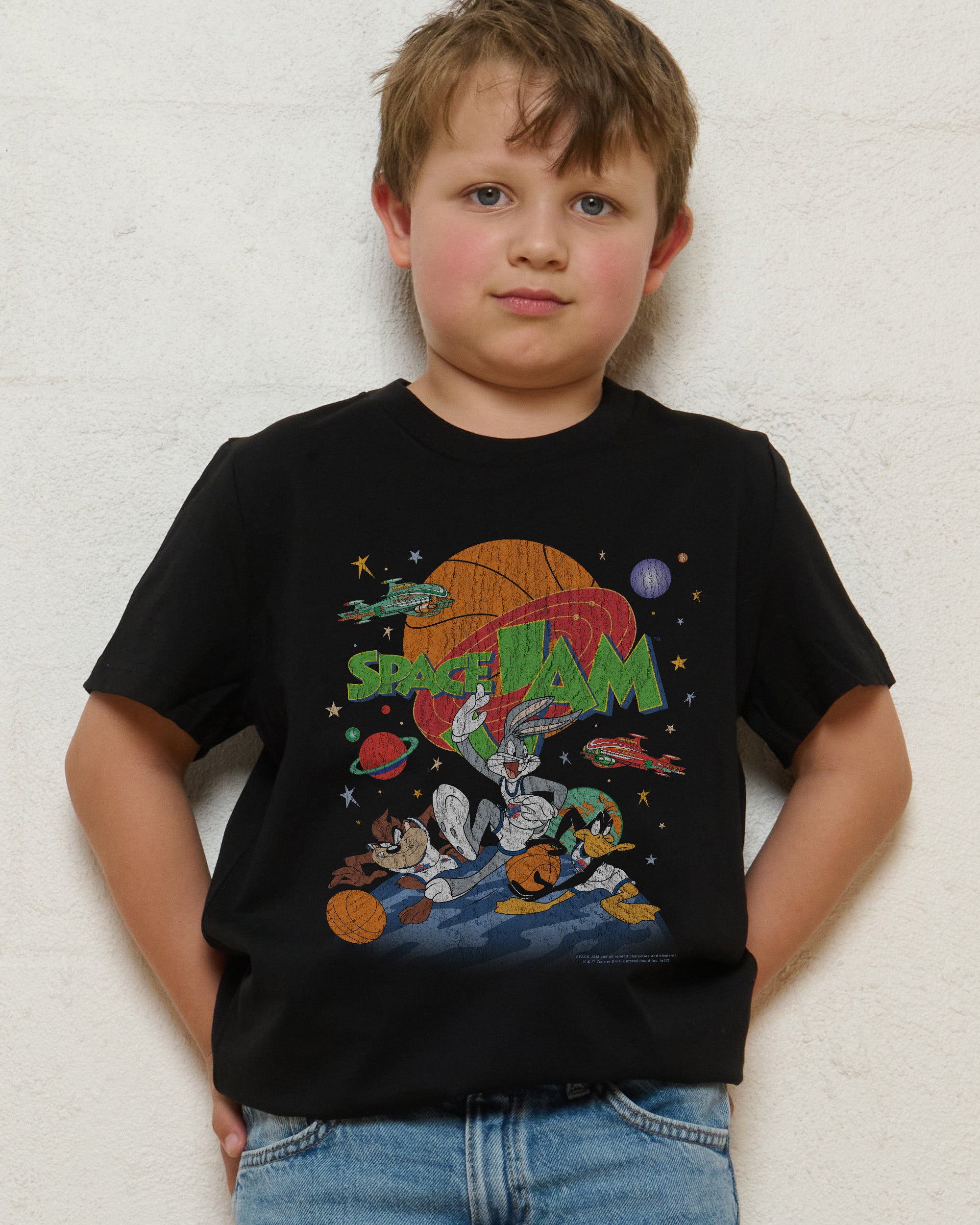Space Jam Black Kids T-Shirt