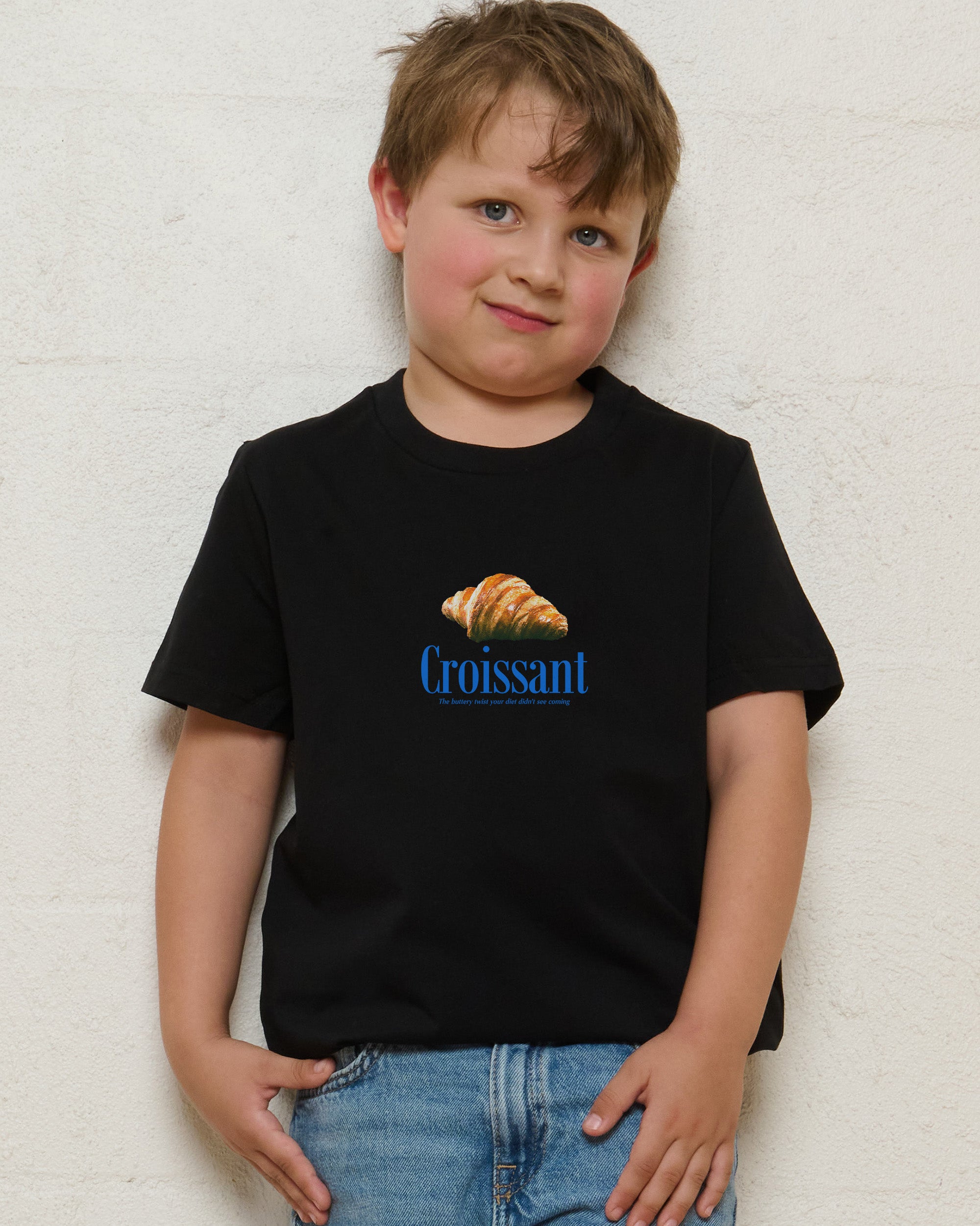 Le Croissant Black Kids T-Shirt