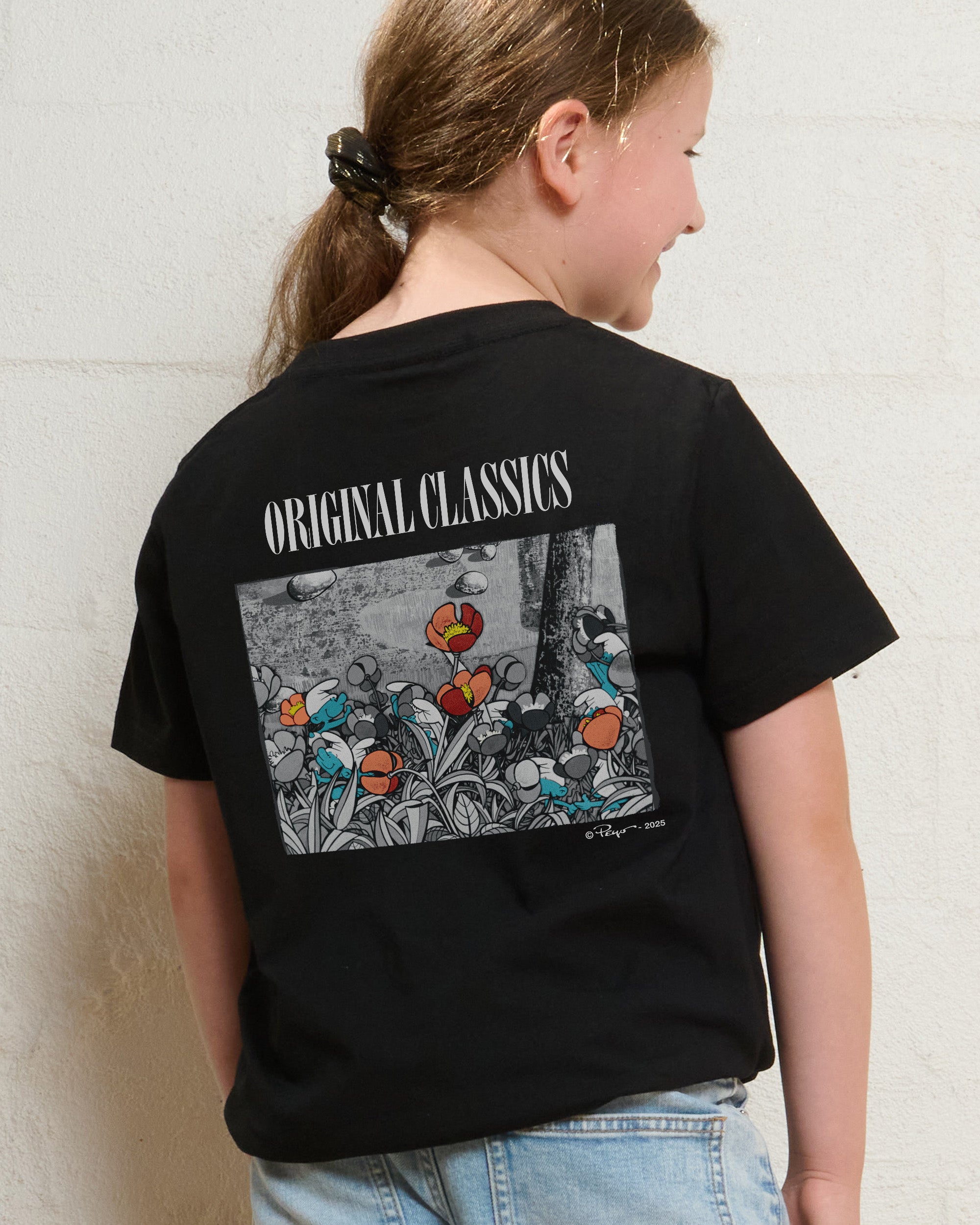 Smurfs Original Classic Black Kids T-Shirt
