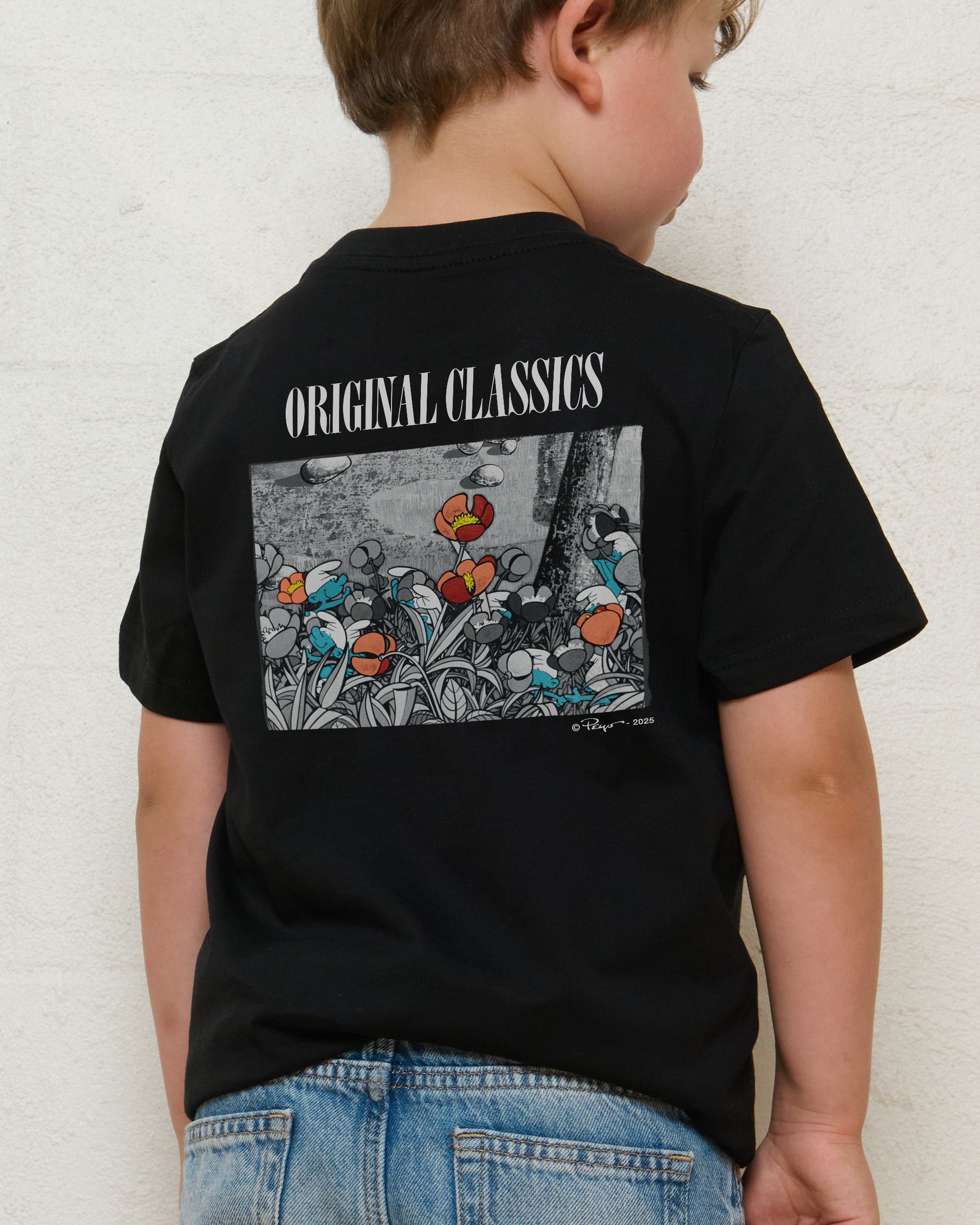 Smurfs Original Classic Black Kids T-Shirt