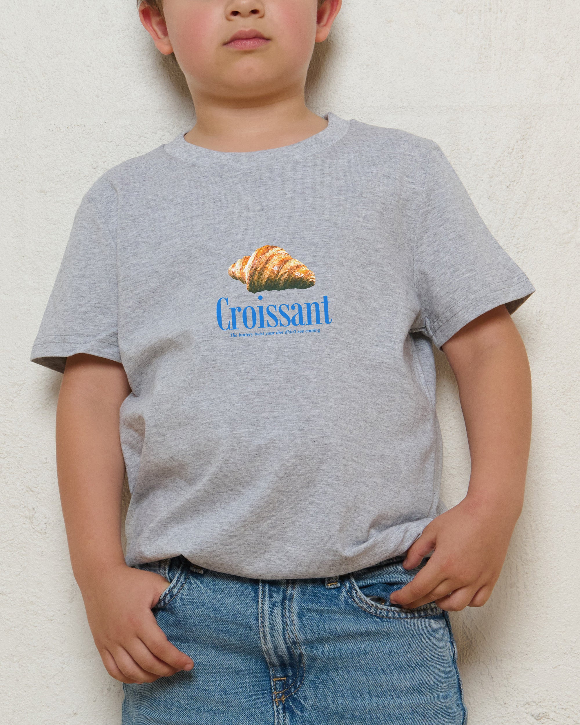 Le Croissant Grey Kids T-Shirt