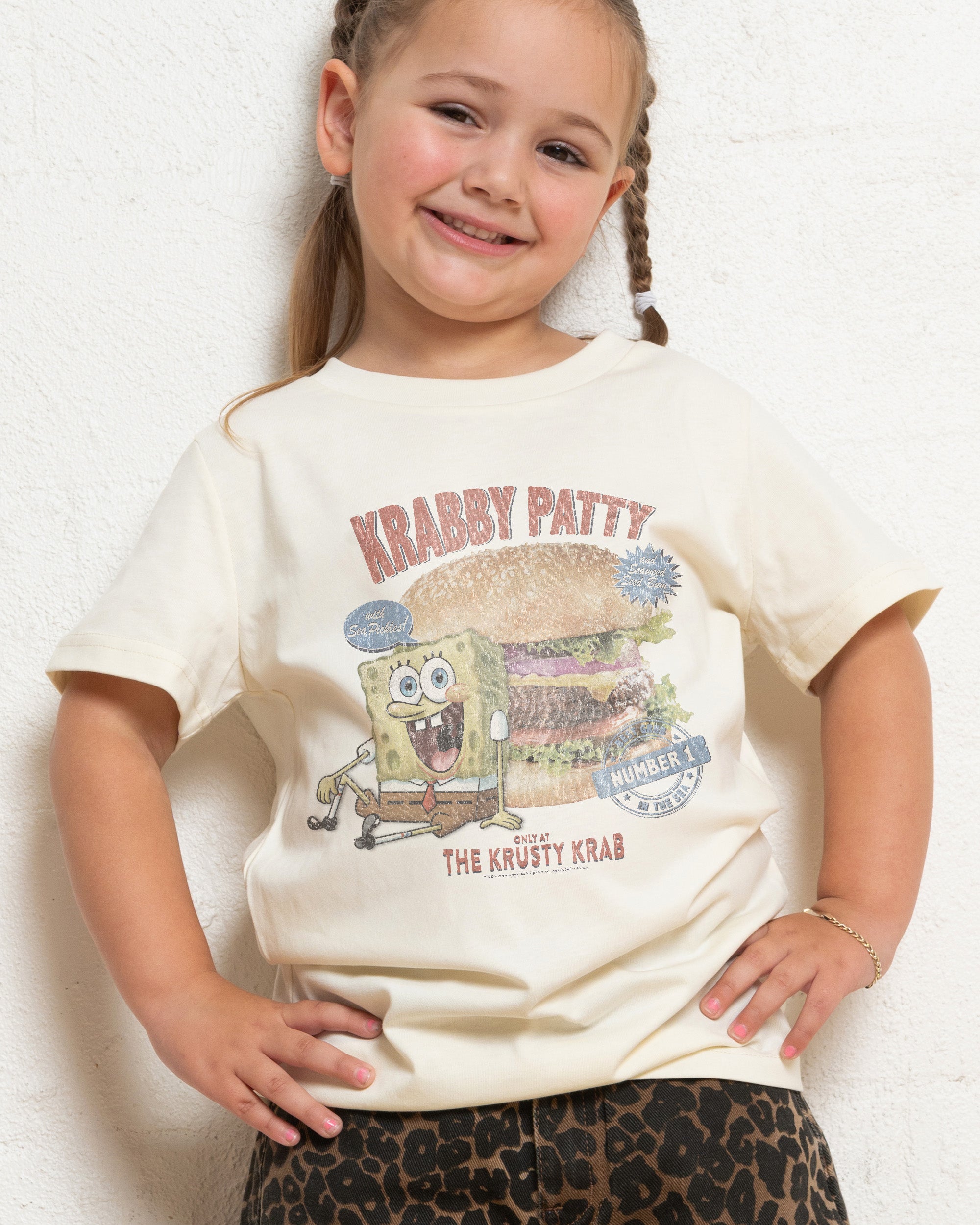 The Krabby Patty Natural Kids T-Shirt