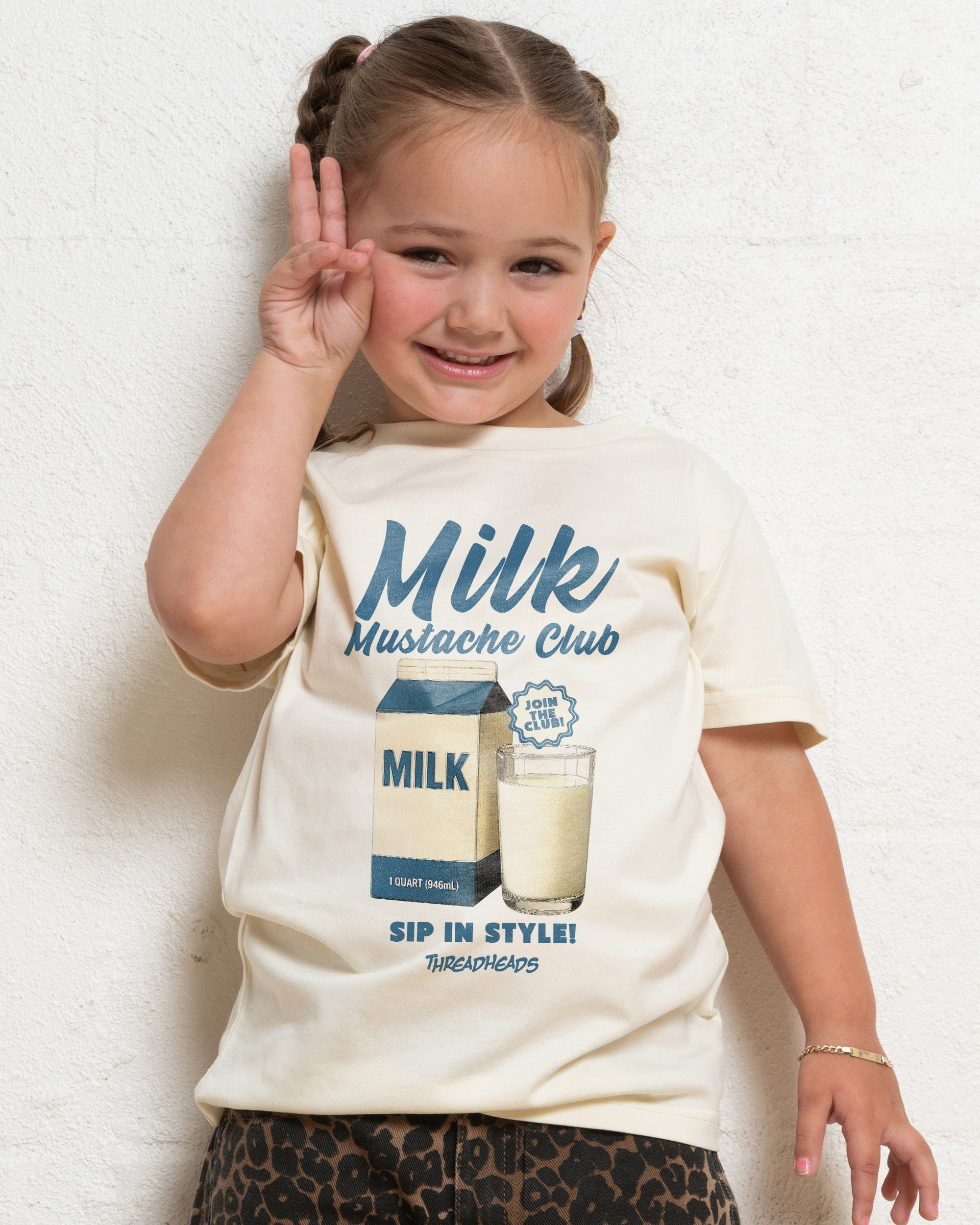 Milk Mustache Club Natural Kids T-Shirt