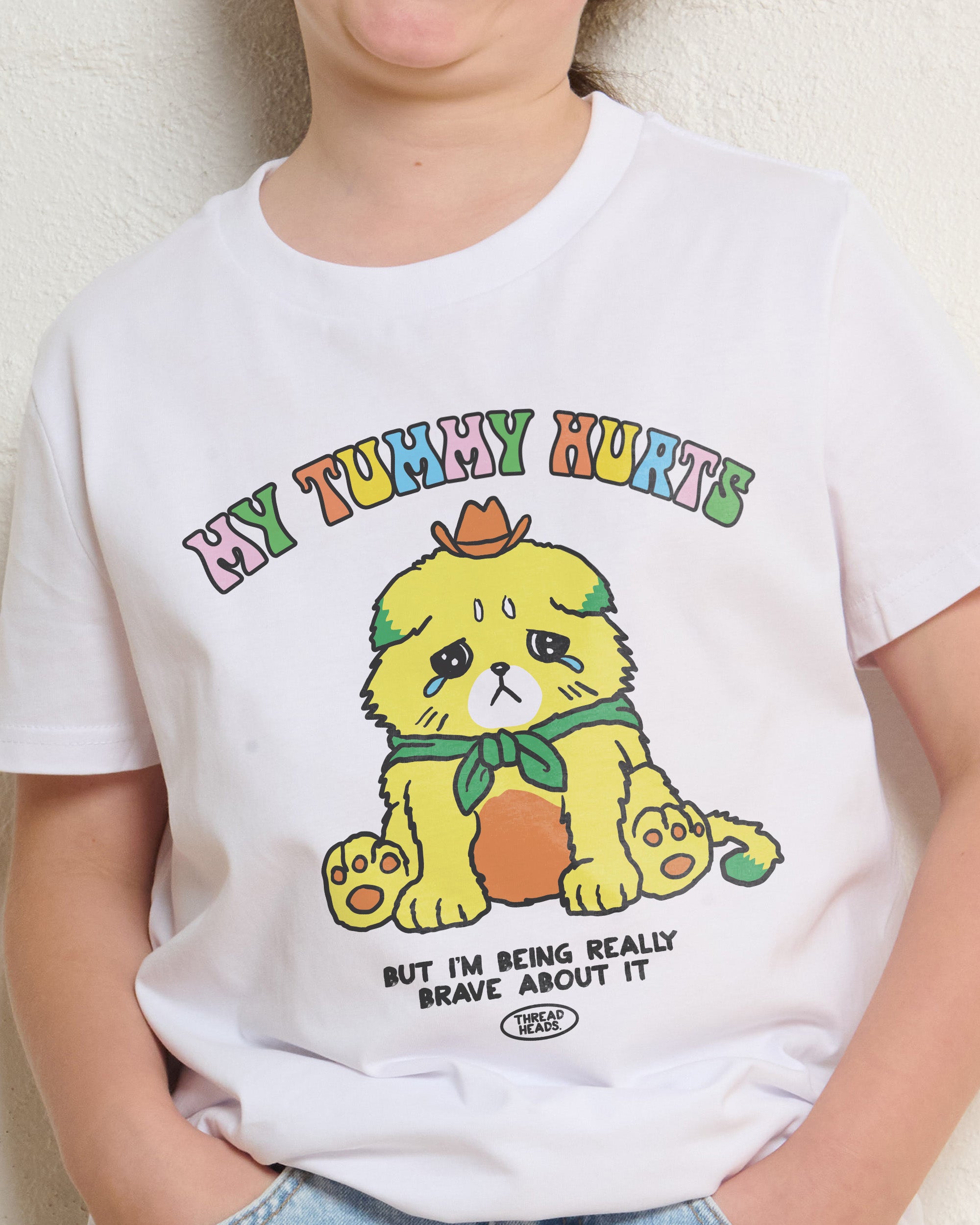 My Tummy Hurts White Kids T-Shirt