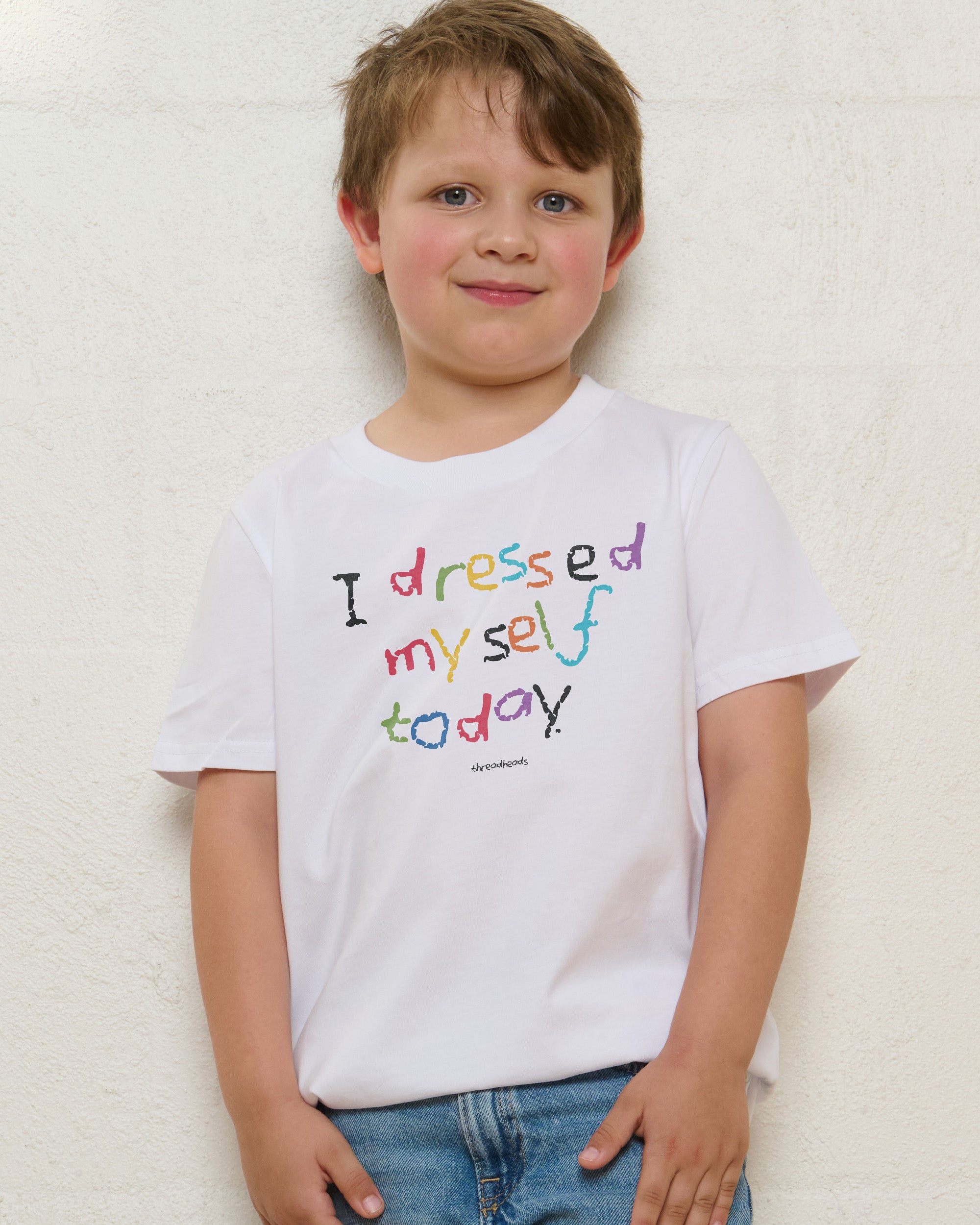 I Dressed Myself Today White Kids T-Shirt